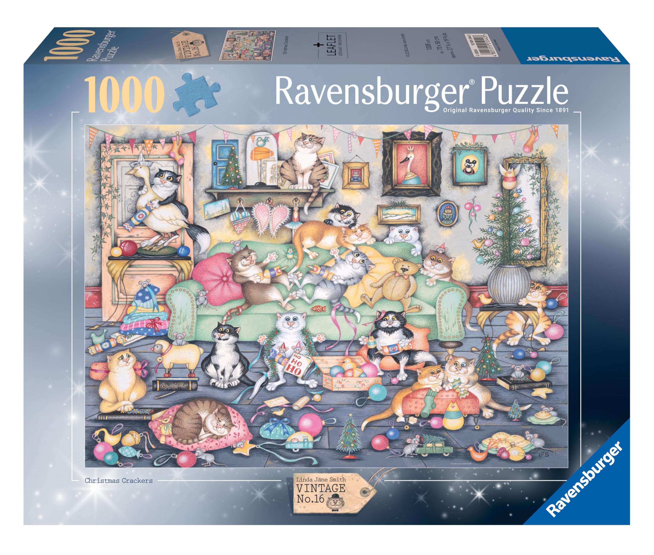 Ravensburger Crazy Cats Christmas Cracker 1000 Piece Jigsaw Puzzle 4