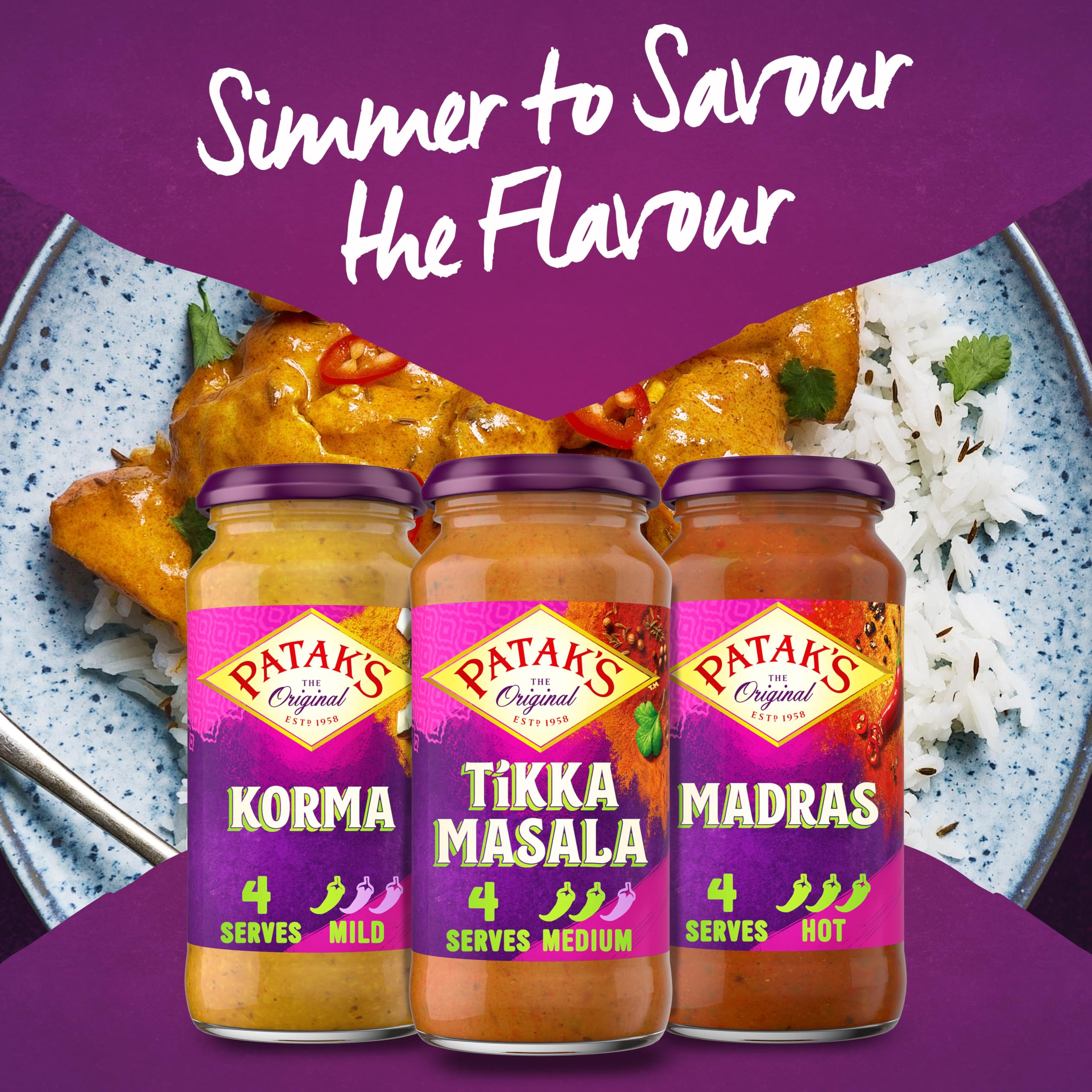 Patak's Jalfrezi Curry Sauce - Medium Spice, Sweet Pepper & Tomato Flavor | 450g 3