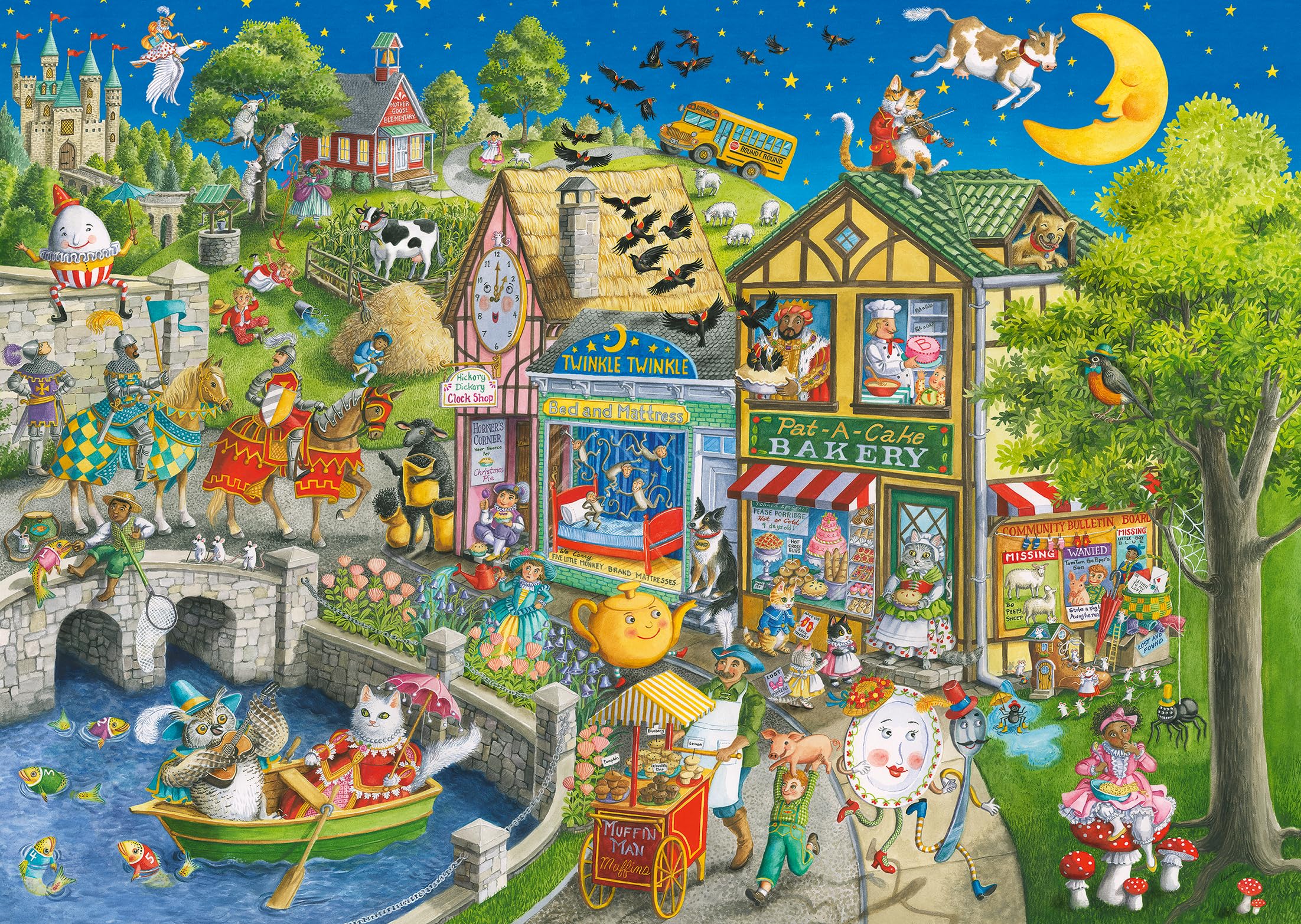 Ravensburger Mother Gooseville 1000 Piece Jigsaw Puzzle for Adults and Kids