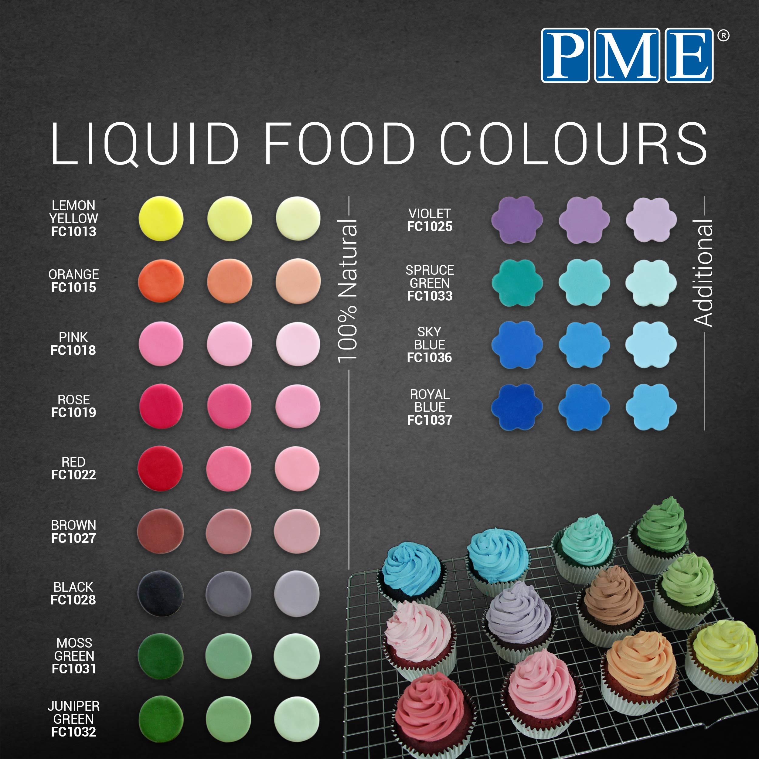 PME Natural Liquid Food Colouring - Moss Green (25ml) 6