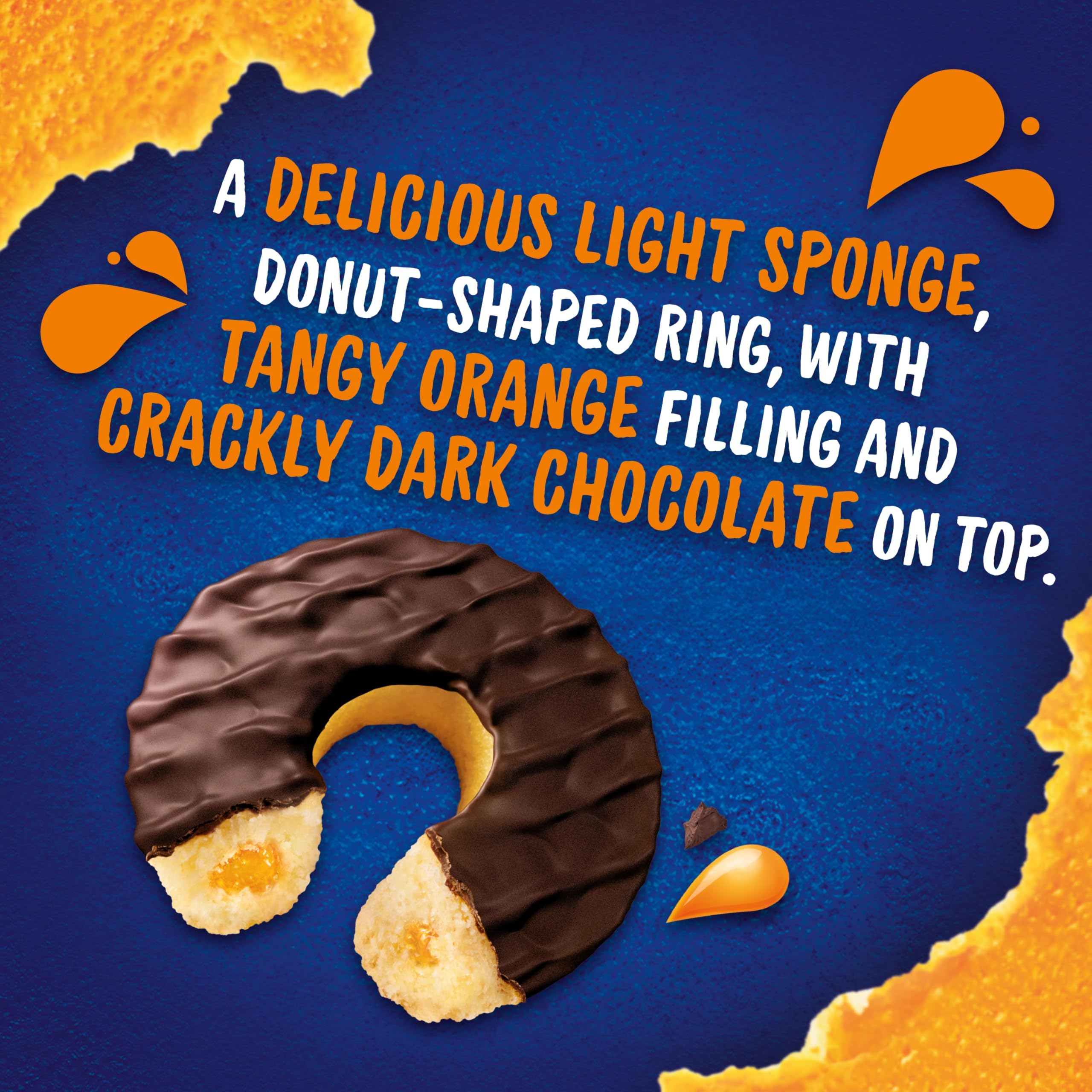 McVitie's Jaffa Cakes Original Jaffa Jonuts, 4 x 43g Chocolate Coated Donut-Shaped Biscuits 3