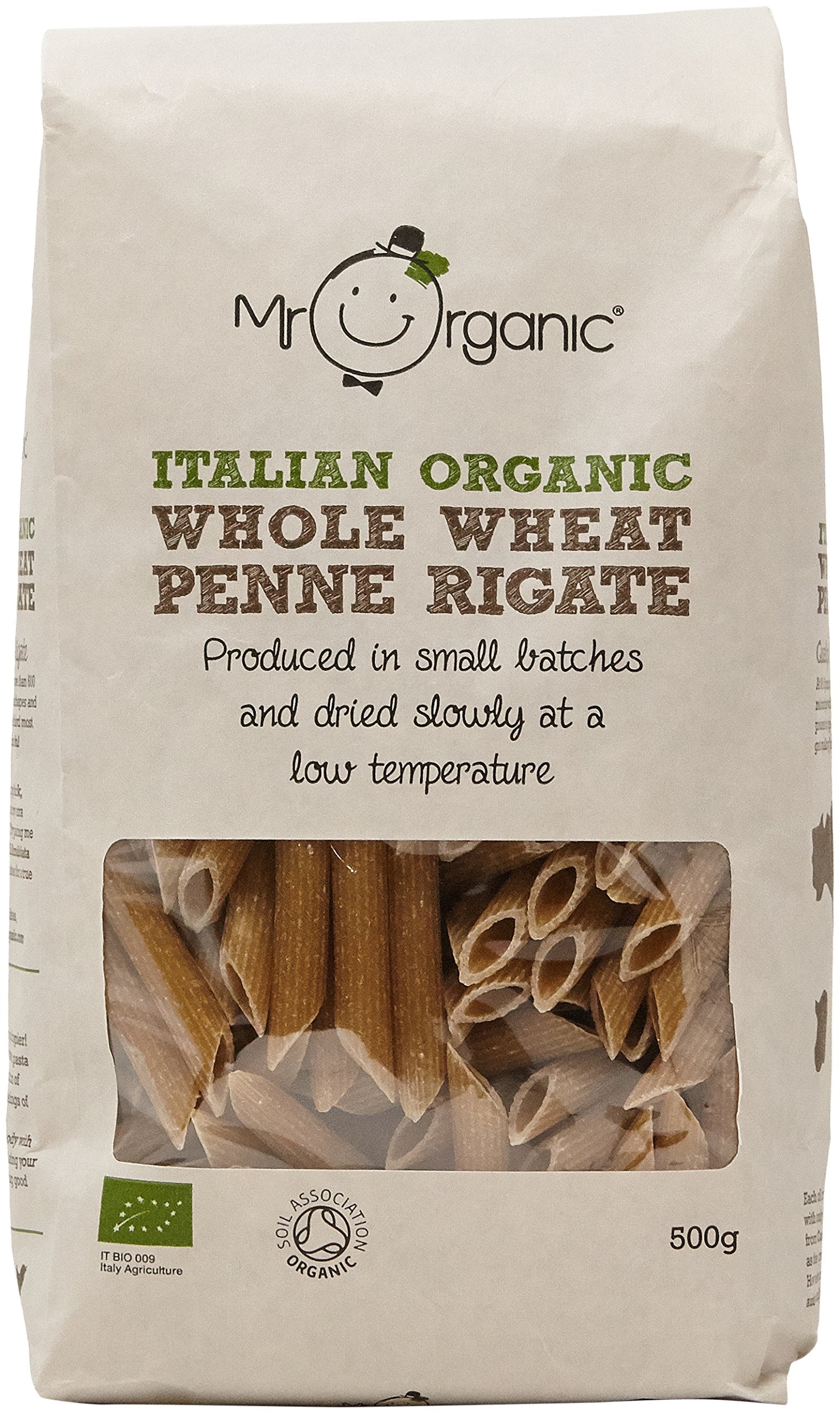 Mr Organic Whole Wheat Penne Pasta - Organic Italian Durum Wheat | 500g 1