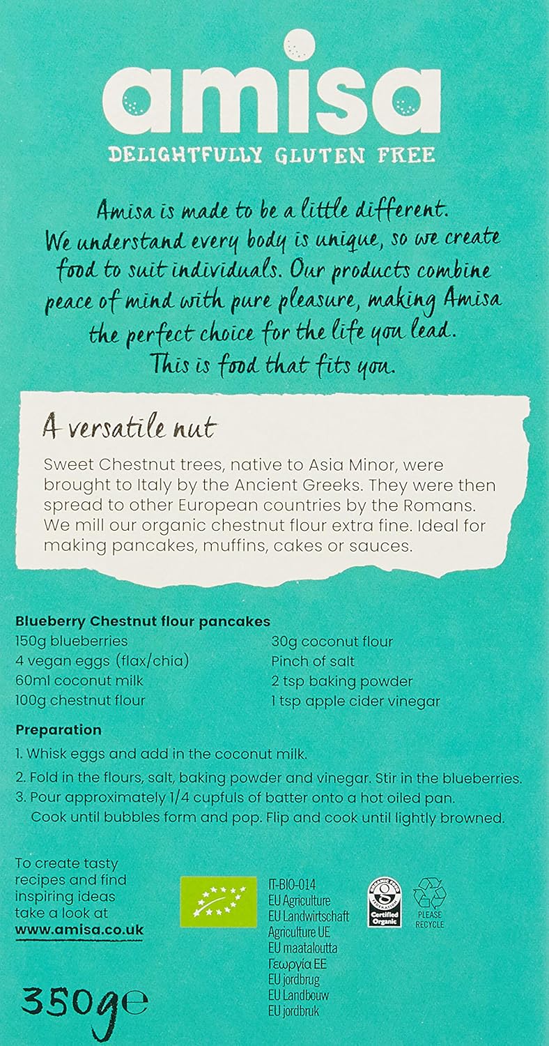 Amisa Gluten Free Organic Chestnut Flour 350g 4