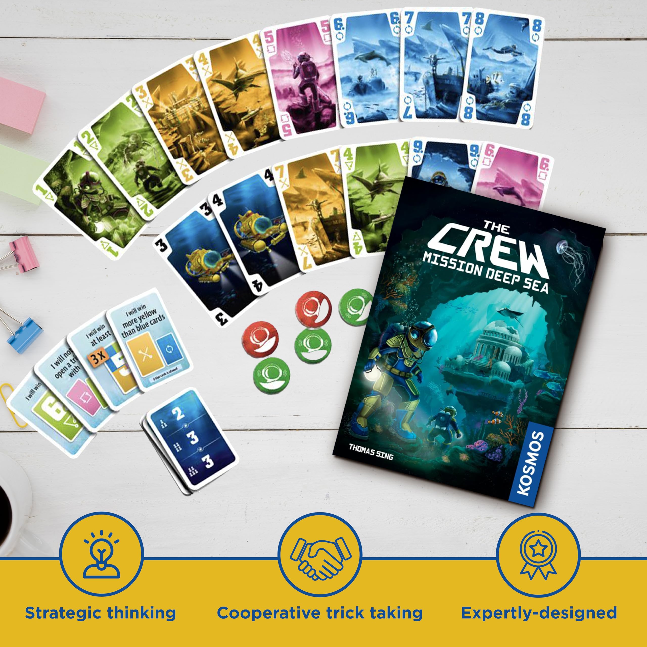 Thames & Kosmos The Crew: Mission Deep Sea - Cooperative Trick-Taking Card Game | Unisex Adult | Portable 7