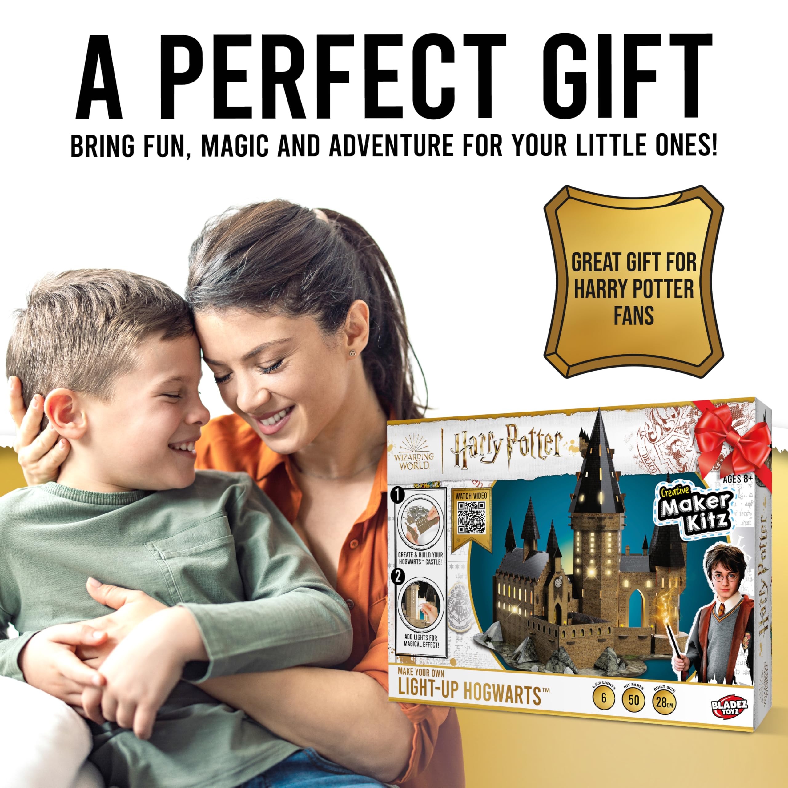 BLADEZ Harry Potter Hogwarts Castle Light-Up Papercraft Kit | 50 Pieces | Ages 6-8 | STEM Learning 6