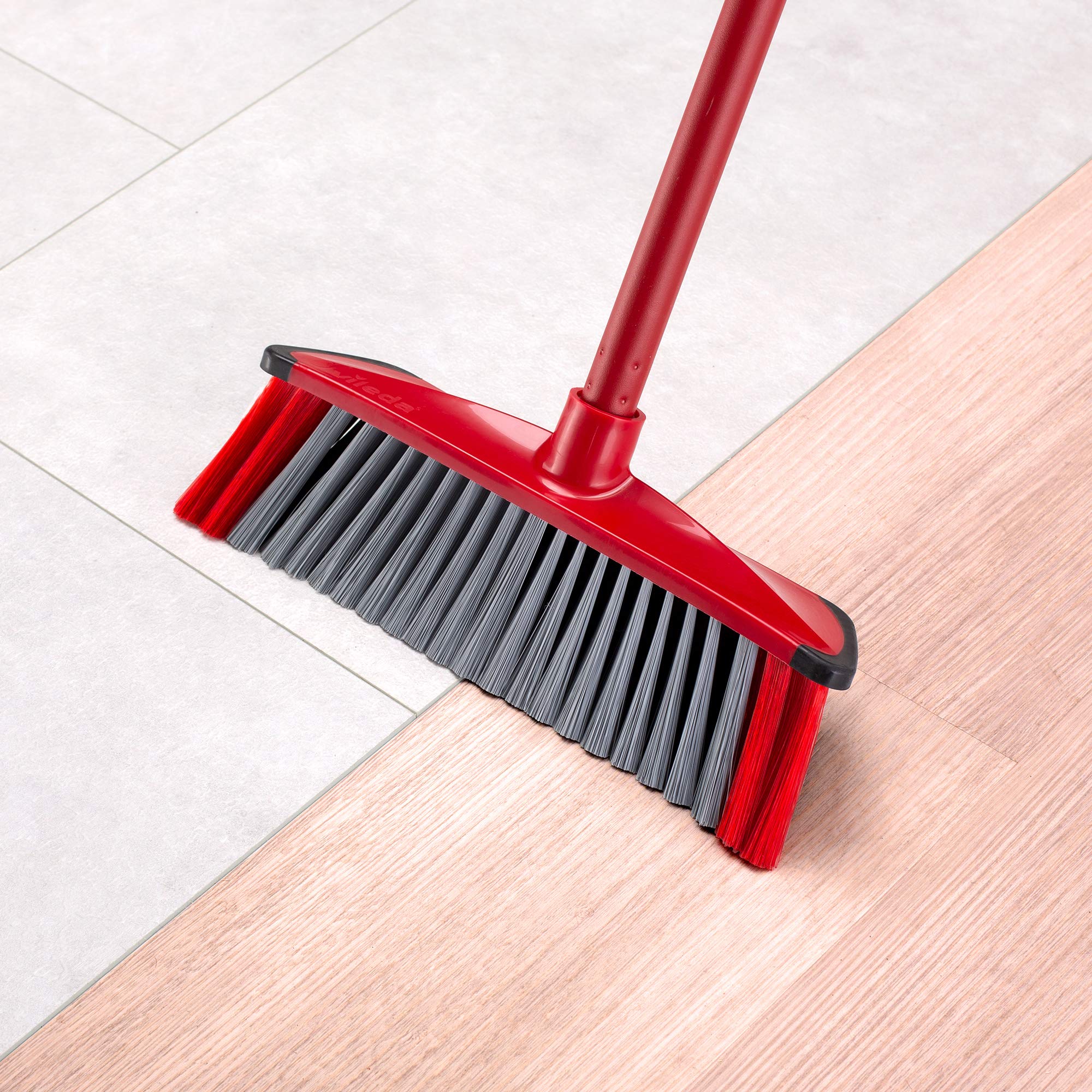 Vileda 3Action Broom Plus Long Handled Dustpan Set, Red 7