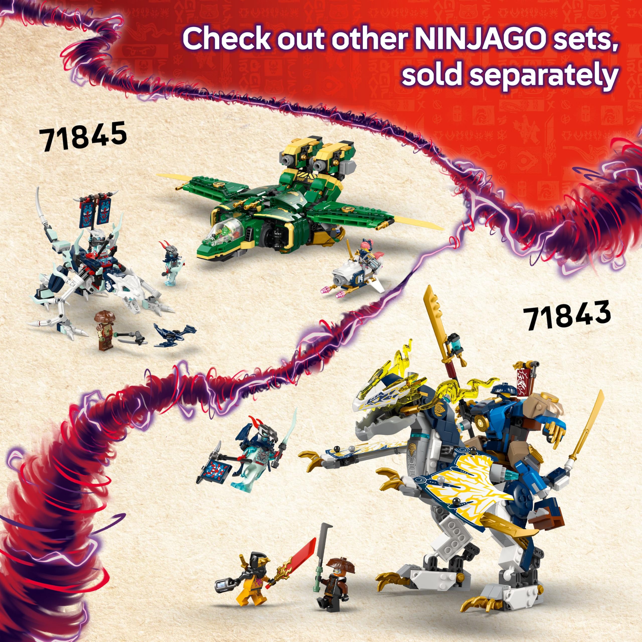 LEGO NINJAGO Ninja Combat Vehicle Set 71844 - 3-in-1 Transforms, 6 Minifigures, Ages 8+ 7