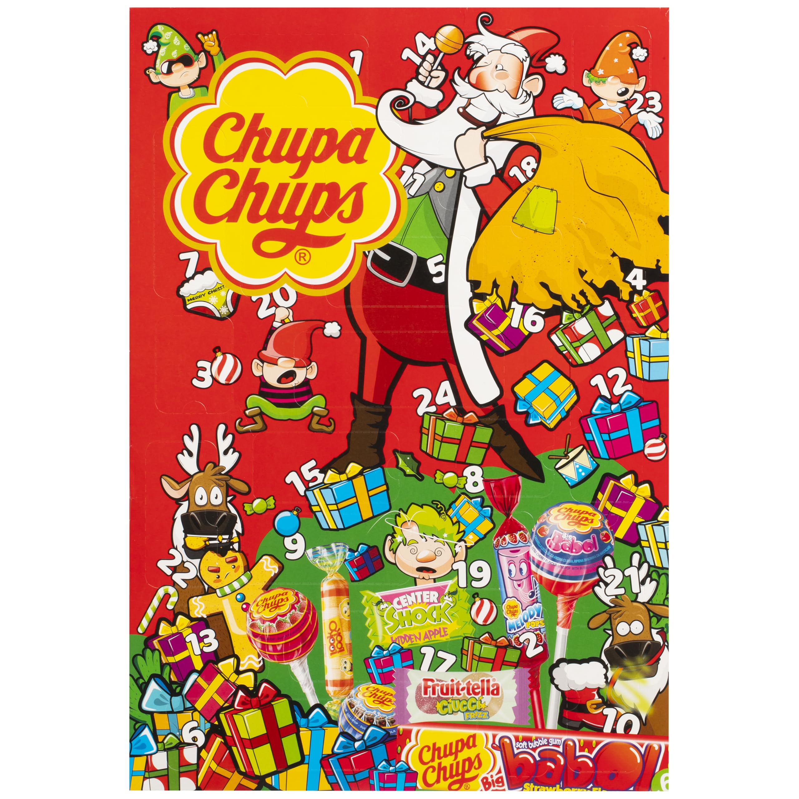 Chupa Chups Festive Christmas Delight - 24-Day Sweet Assortment Advent Calendar 1