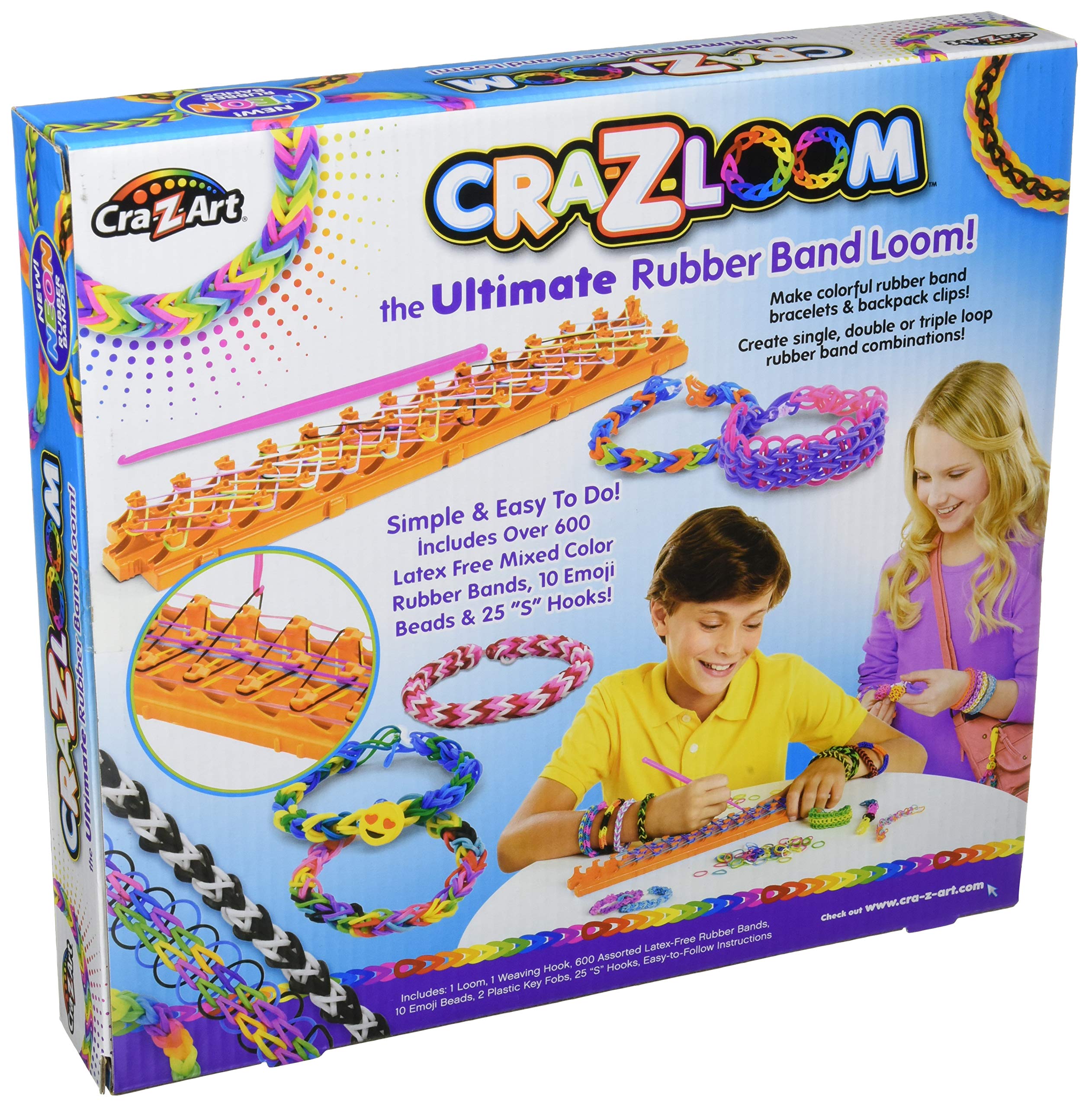 CRA-Z-ART Cra-Z-Loom Ultimate Rubber Band Loom Kit | Makes 24 Designs | 600+ Bands | Ages 8+ 2