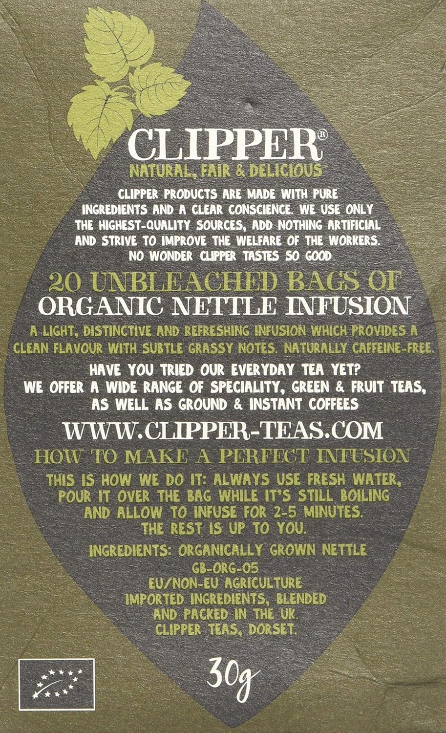 Clipper Organic Nettle Herbal Infusion Tea (20 Unbleached Bags) 4
