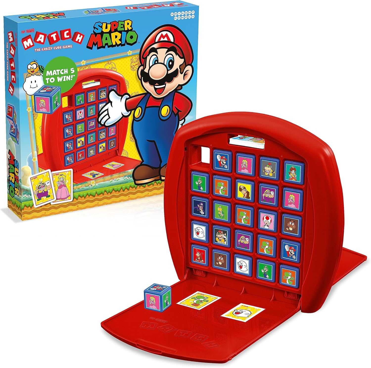 Top Trumps Super Mario Match The Crazy Cube Game - Travel Board Game, Multilingual 6