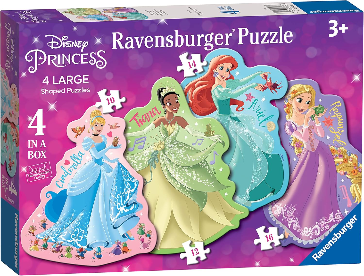 Ravensburger Disney Princess - 4 Large Shaped Jigsaw Puzzles (52 Pieces, Ages 3+) 1
