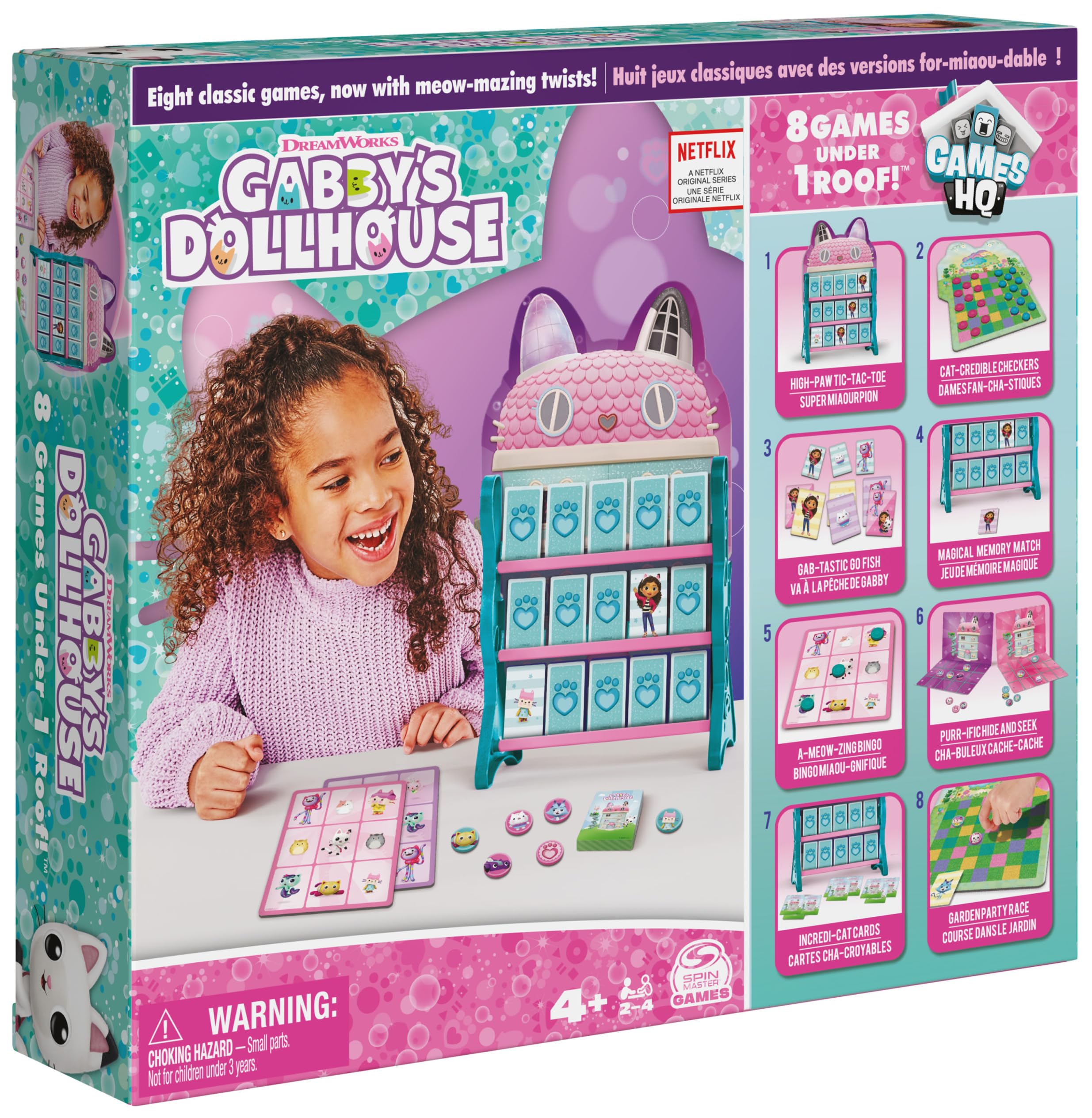 Spin Master Games Gabby’s Dollhouse Games HQ Board Game 7