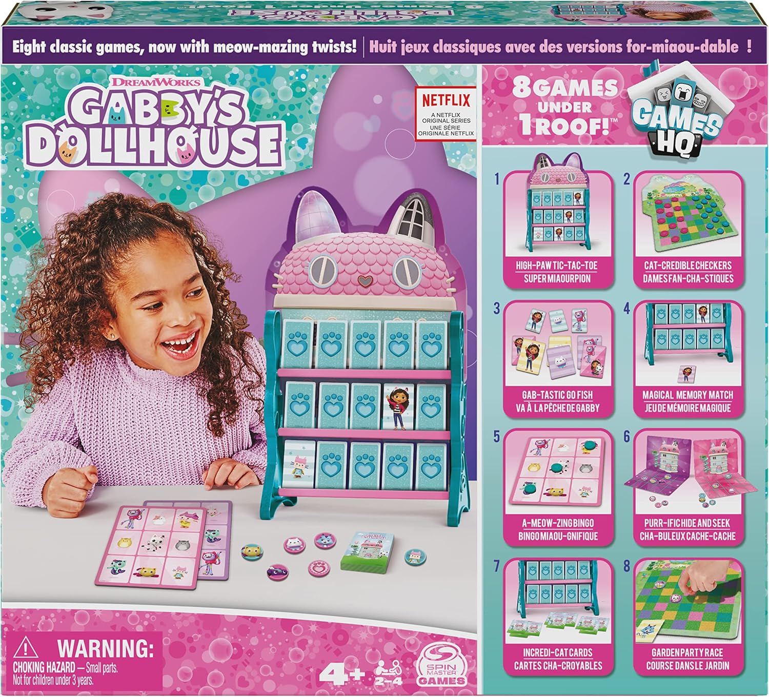 Spin Master Games Gabby’s Dollhouse Games HQ Board Game 4