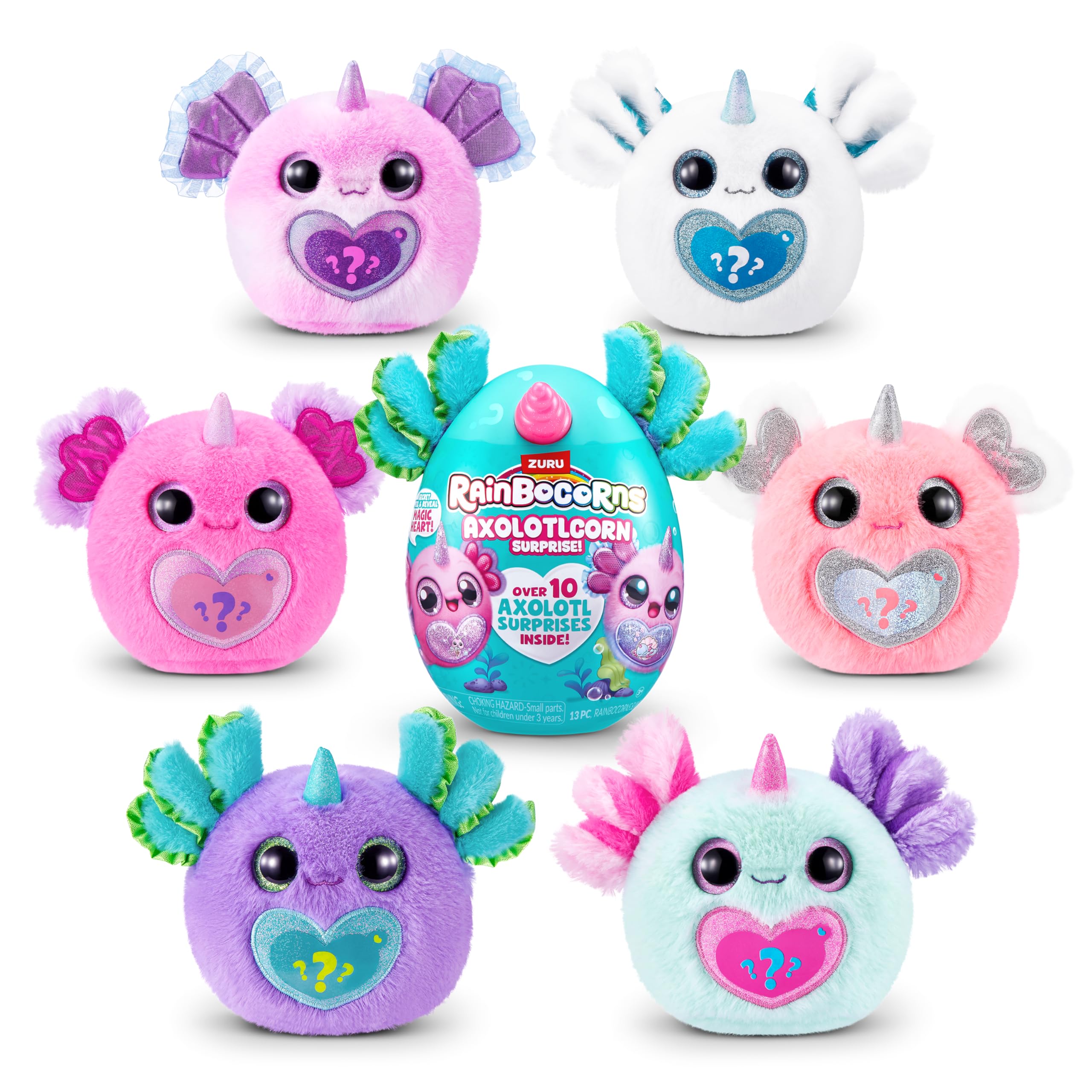 Rainbocorns Axolotlcorn Surprise by ZURU - Collectible Plush Toy for Girls 3+ | Flowy 5