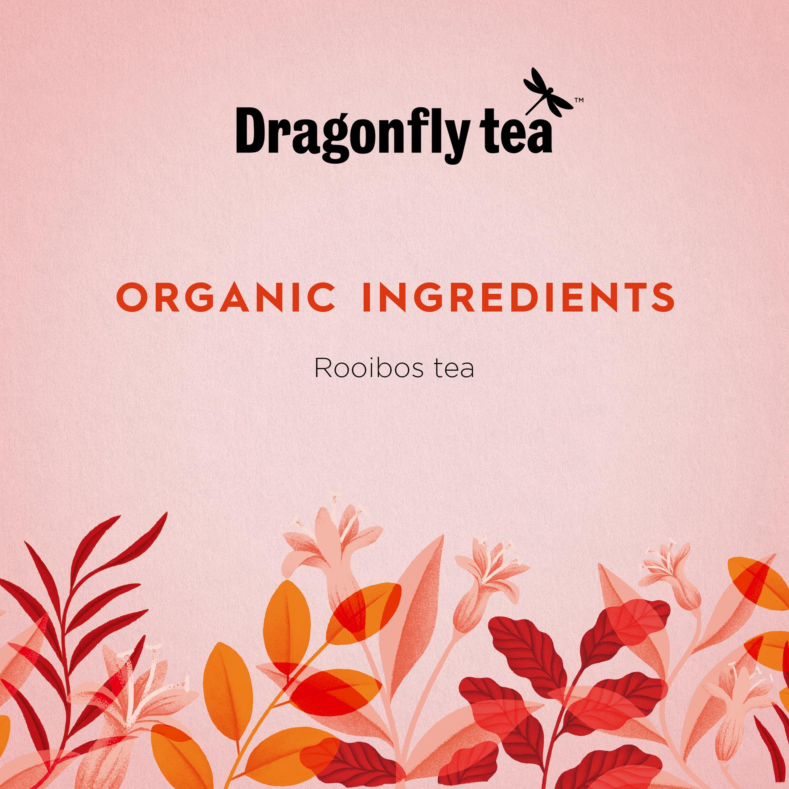 Dragonfly Organic Rooibos Tea | Pack of 4 x 40 Biodegradable Tea Bags (160 Total) | Caffeine-Free South African Red Bush Tea 5