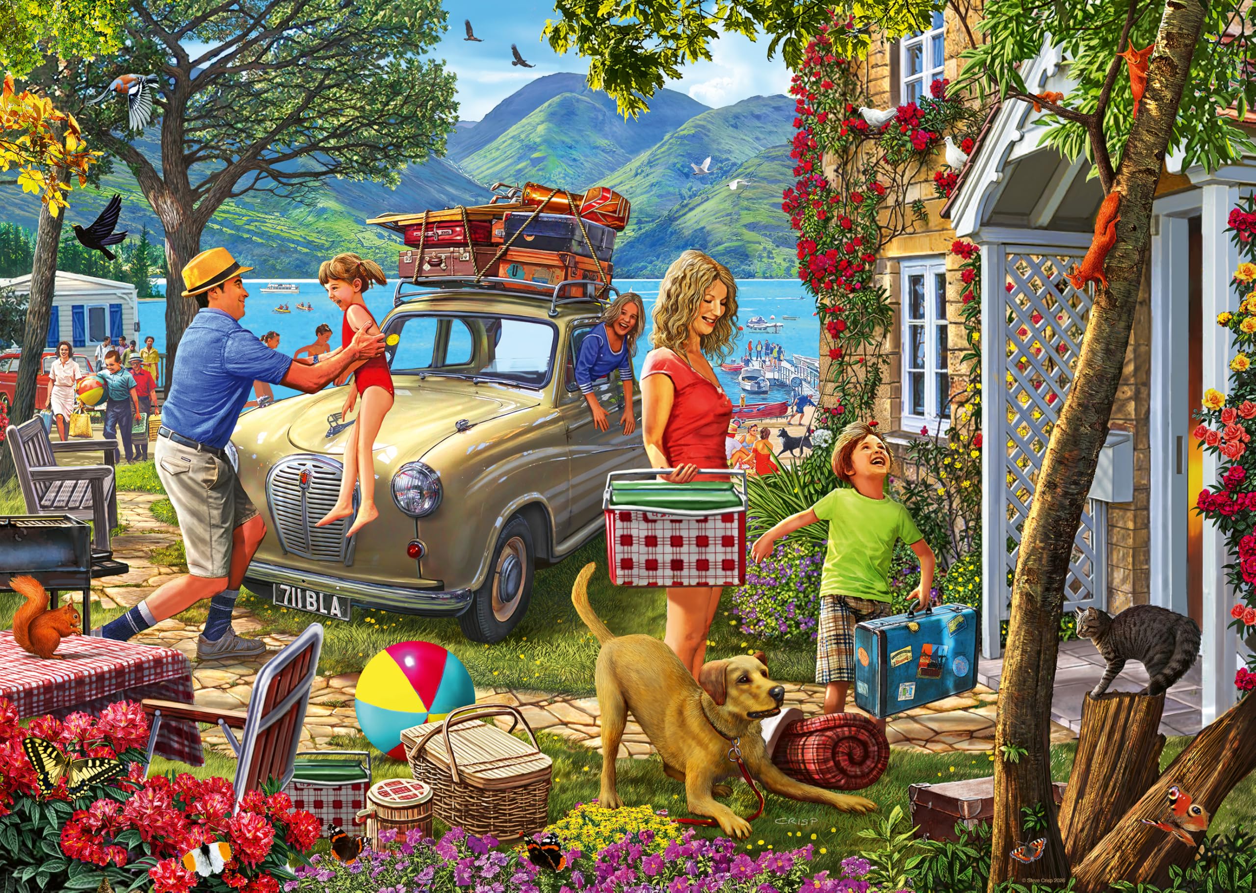 Ravensburger Holiday Cottage Jigsaw Puzzle - 1000 Pieces | Summer Scene | FSC Certified 1