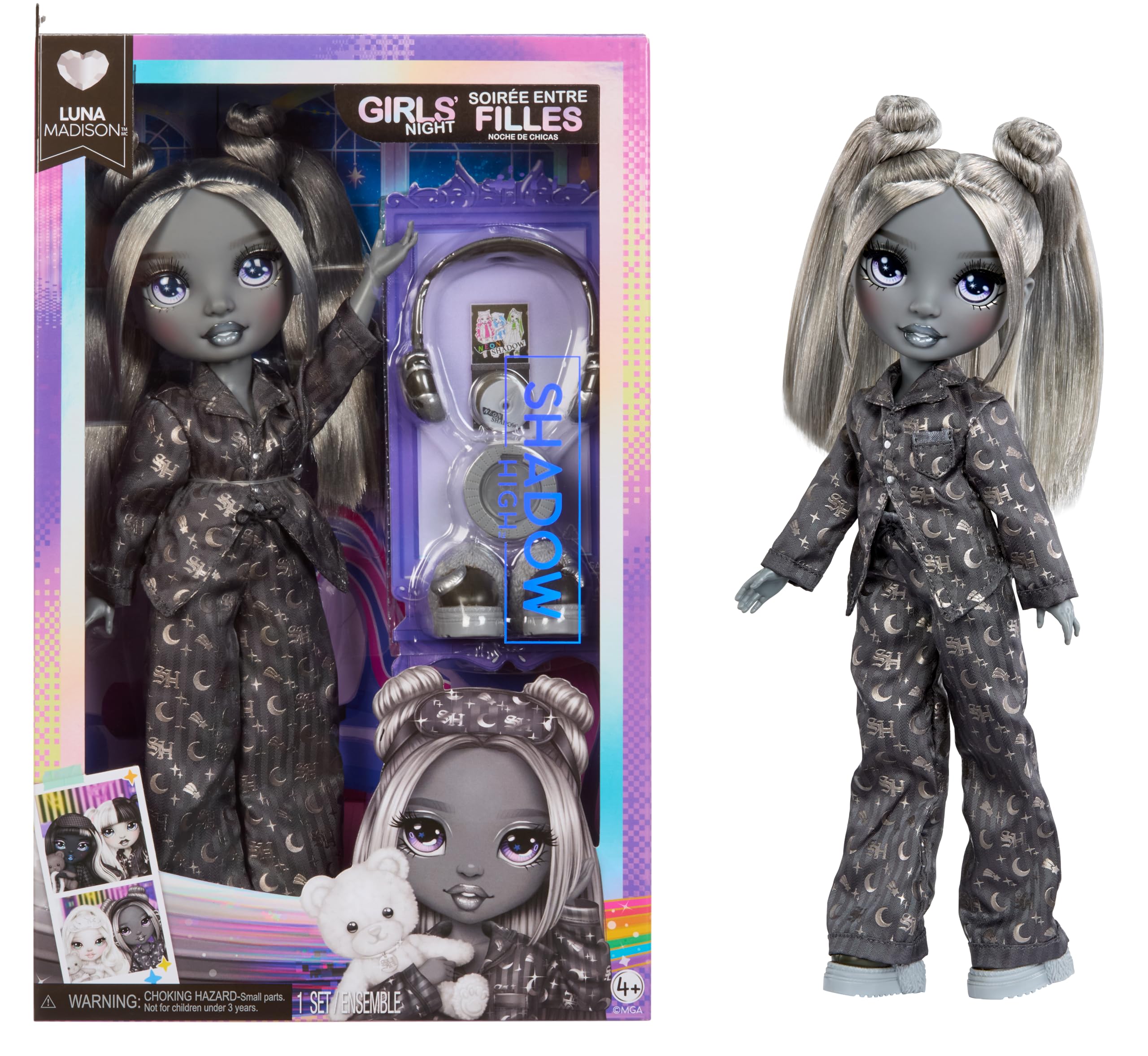 Rainbow High Shadow High Luna Madison Doll - Greyscale Aesthetic | Fully Posable | Ages 4+ 1