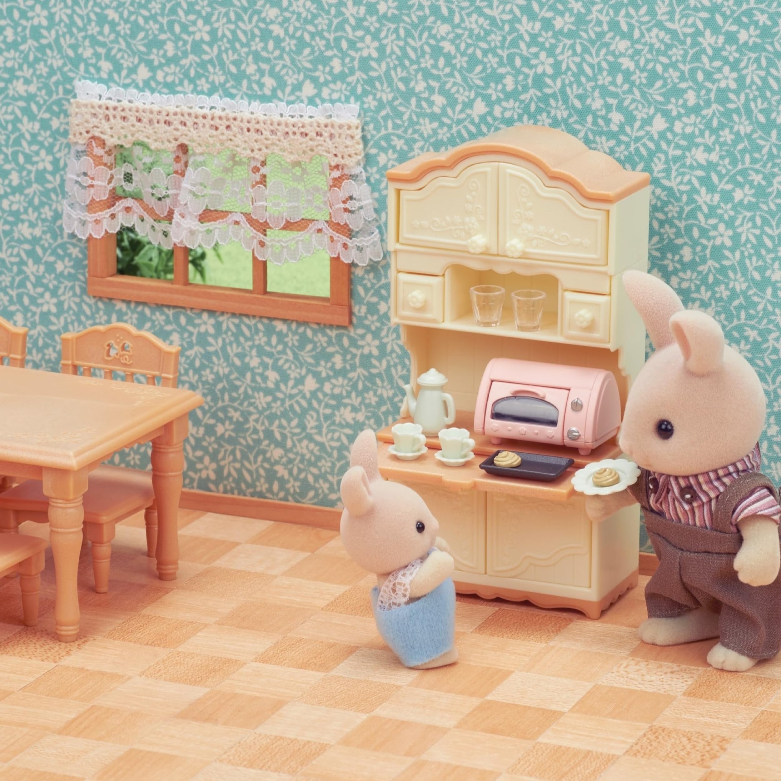 Sylvanian Families Dining Room Set 5340 - Dollhouse Furniture Playset for Ages 3+ 5