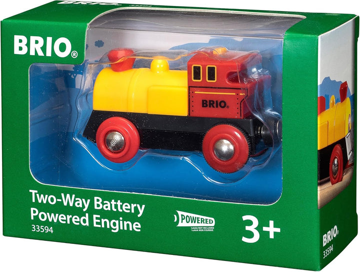 BRIO World Two Way Battery Powered Engine Train - Forward/Reverse Motion for Kids 3+