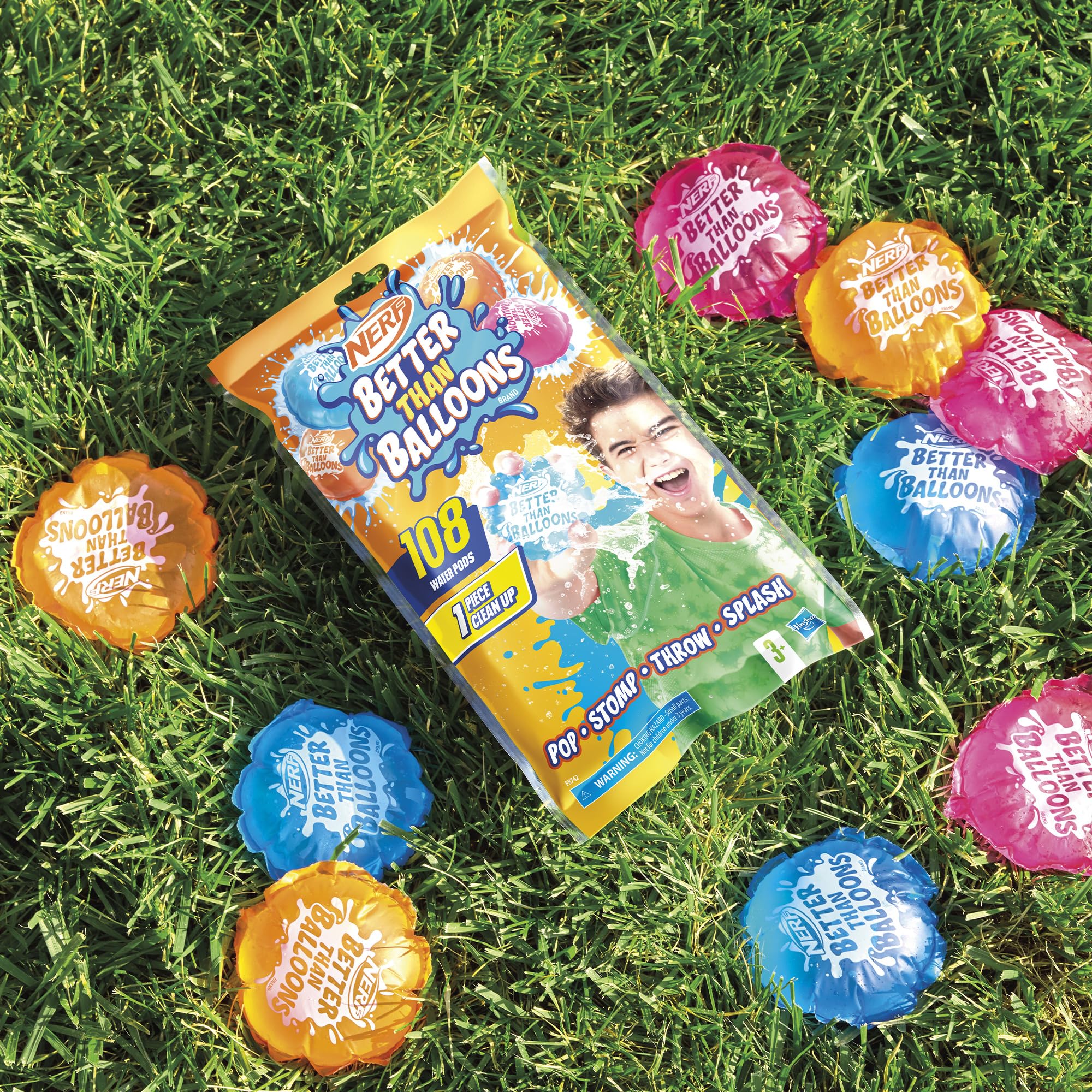 Nerf Better Than Balloons Water Toys - 108 Pods, Easy 1 Piece Clean Up | Ages 3+ 7