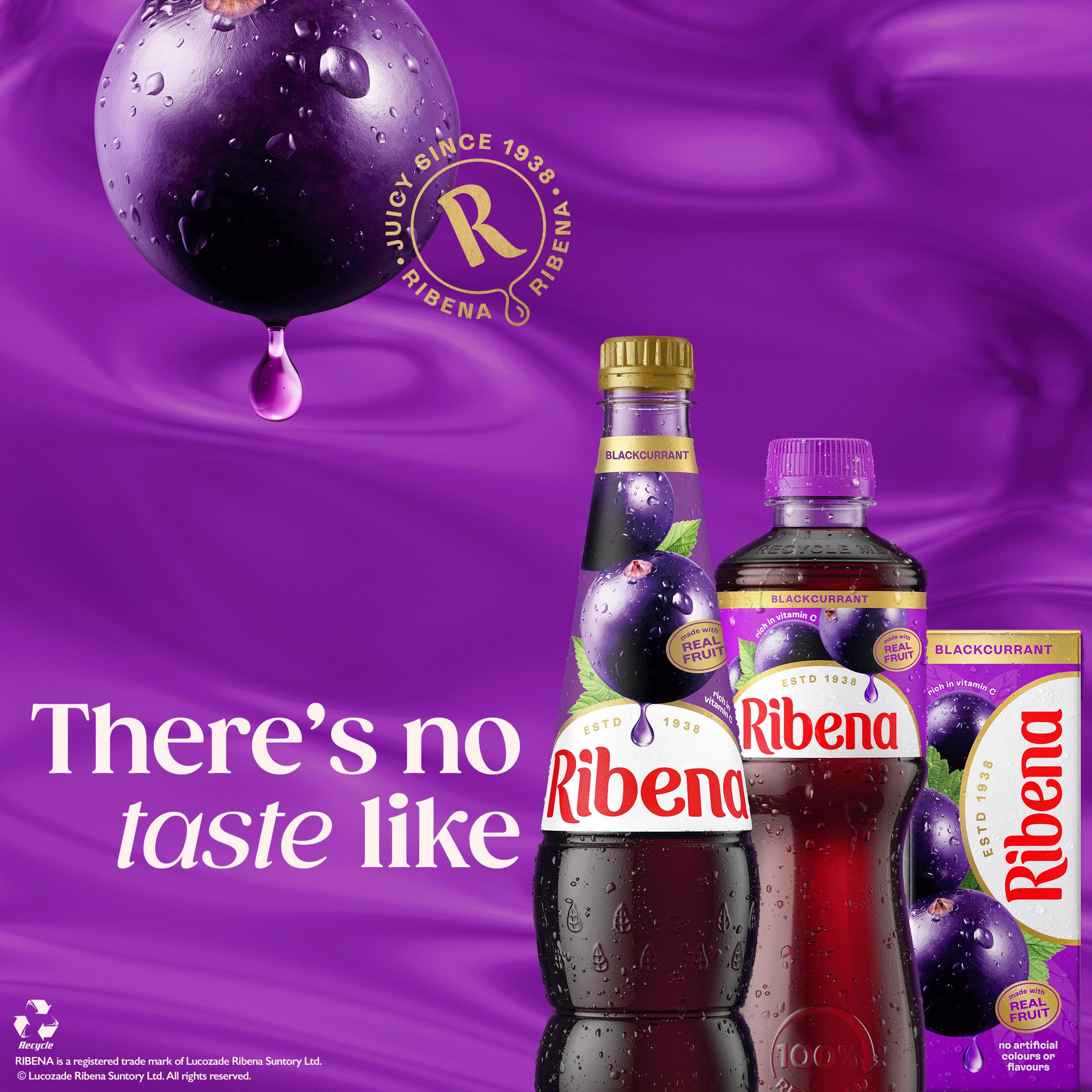 Ribena - Blackcurrant Juice Drink 1L Carton 8