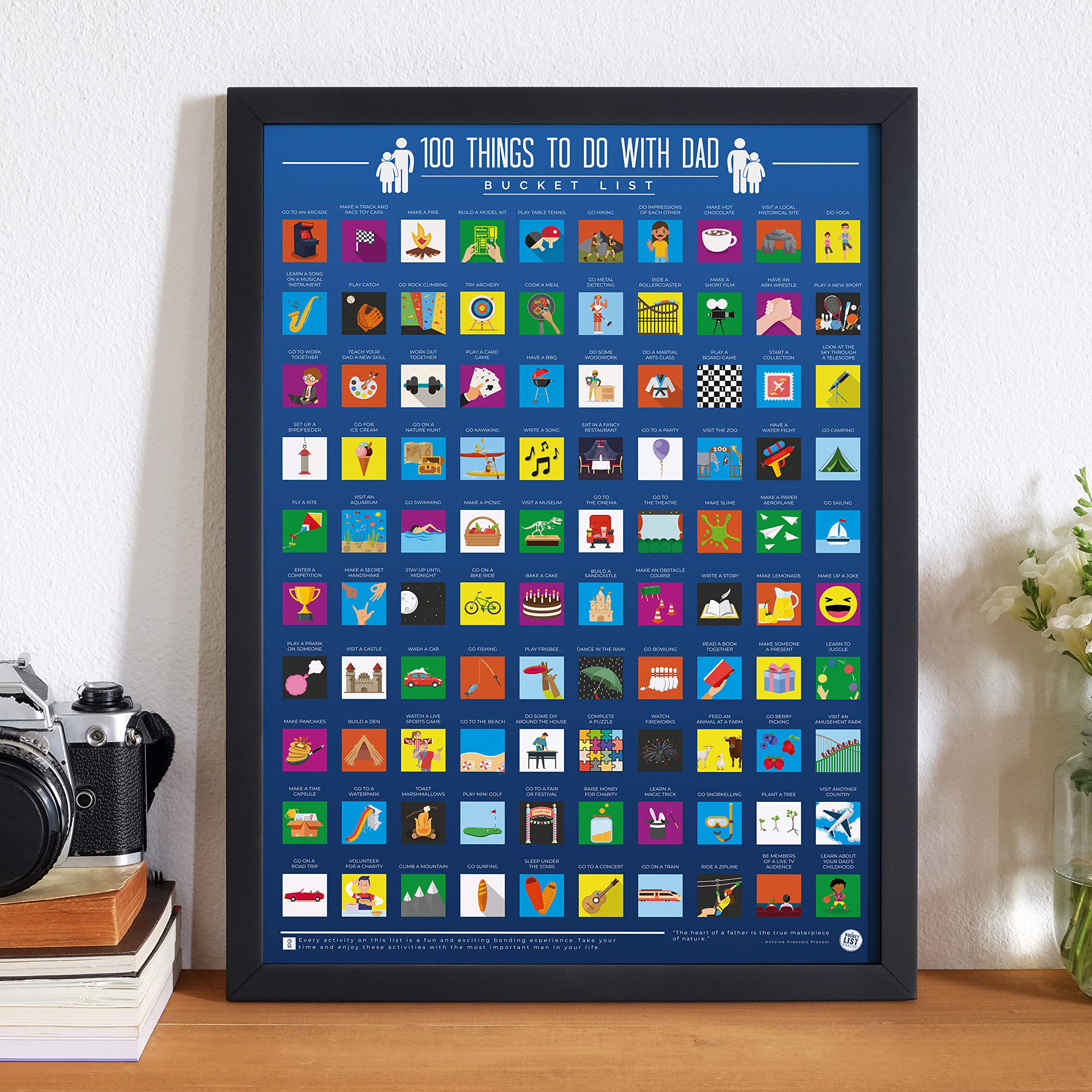 Gift Republic 100 Things To Do With Dad Bucket List Scratch Poster | A2 Portrait | Multi-Color 4