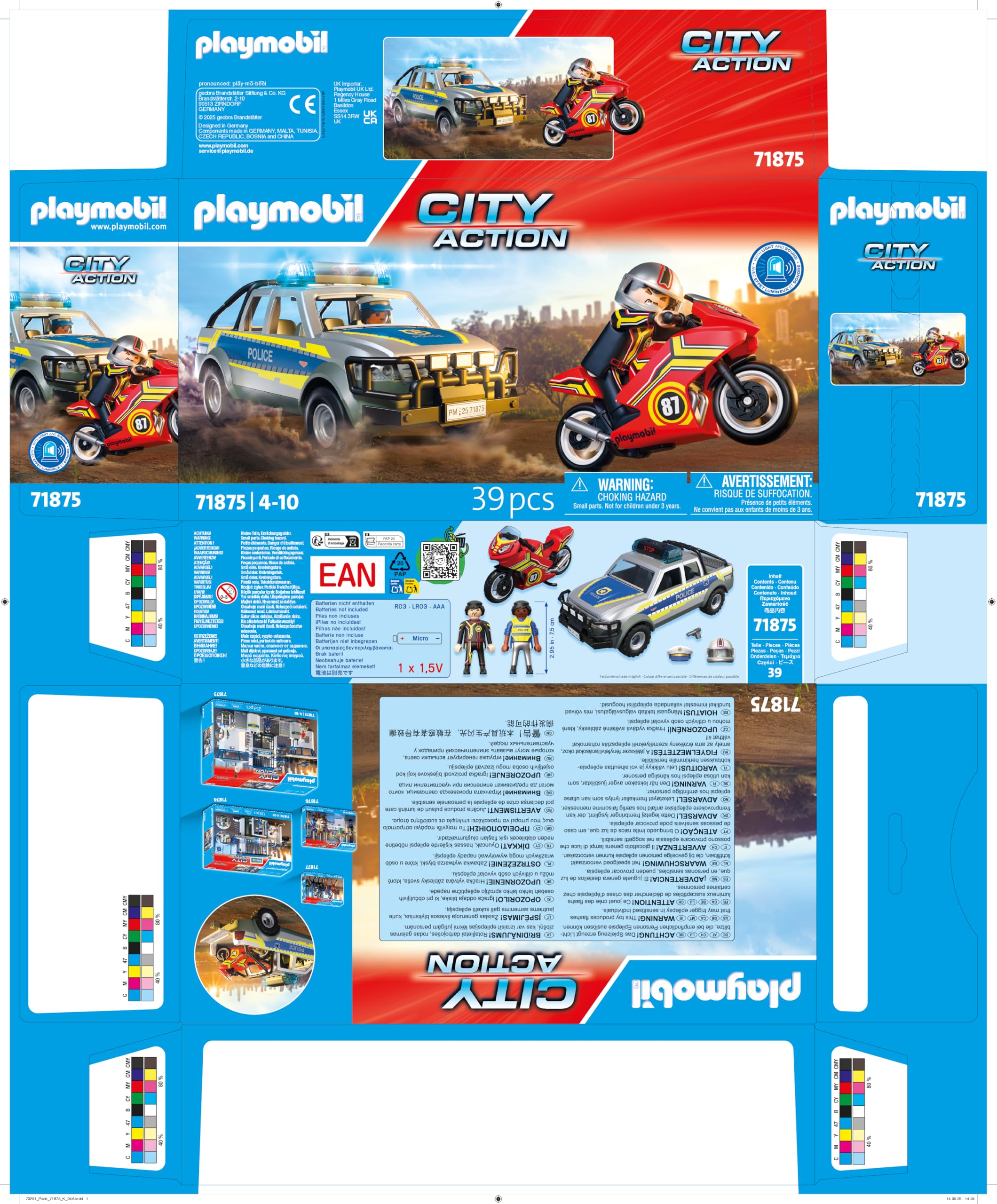 Playmobil Action Heroes Chase with Police Pick-Up | Ages 4+ | Multicolor Plastic 7