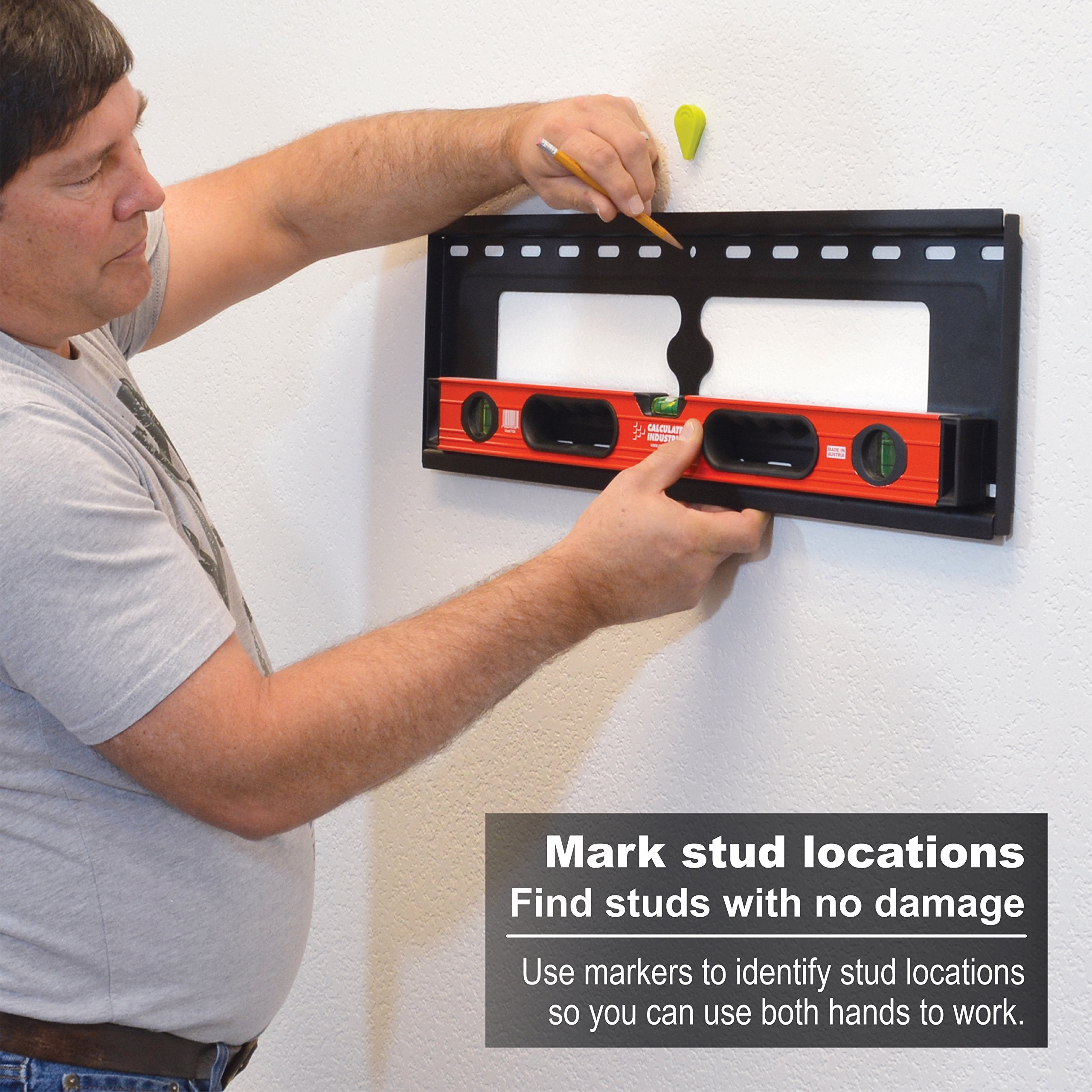Calculated Industries Studmark Magnetic Stud Finder - Includes 2 Removable Markers | Green 8