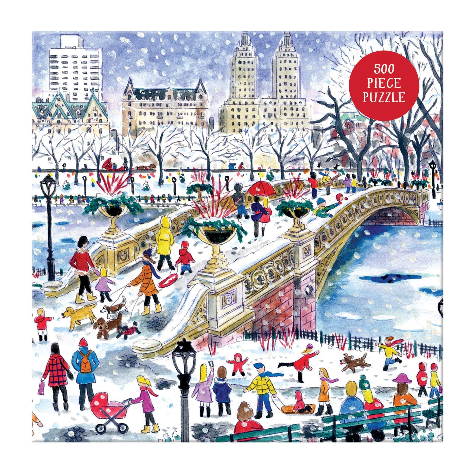 Galison Michael Storrings Bow Bridge In Central Park Jigsaw Puzzle - 500 Pieces | Cardboard 9