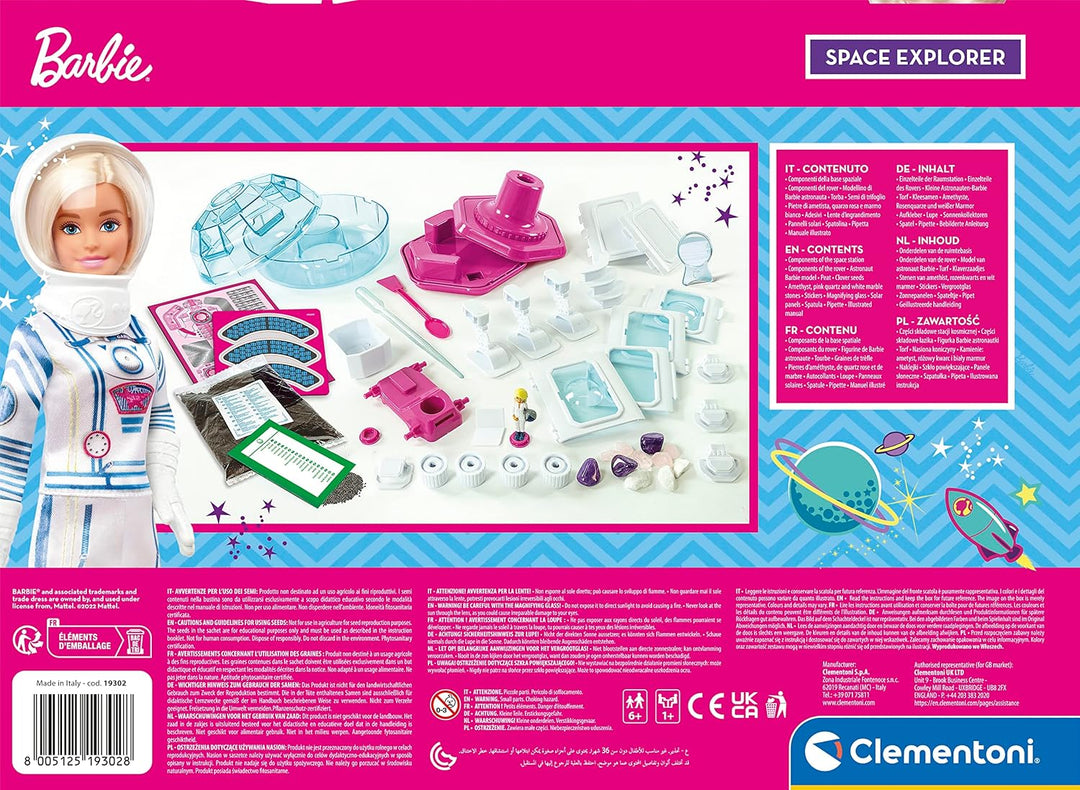 Clementoni 19302 Barbie Space Explorer Science Kit for Kids, STEM Toy, Gift for Ages 6-10