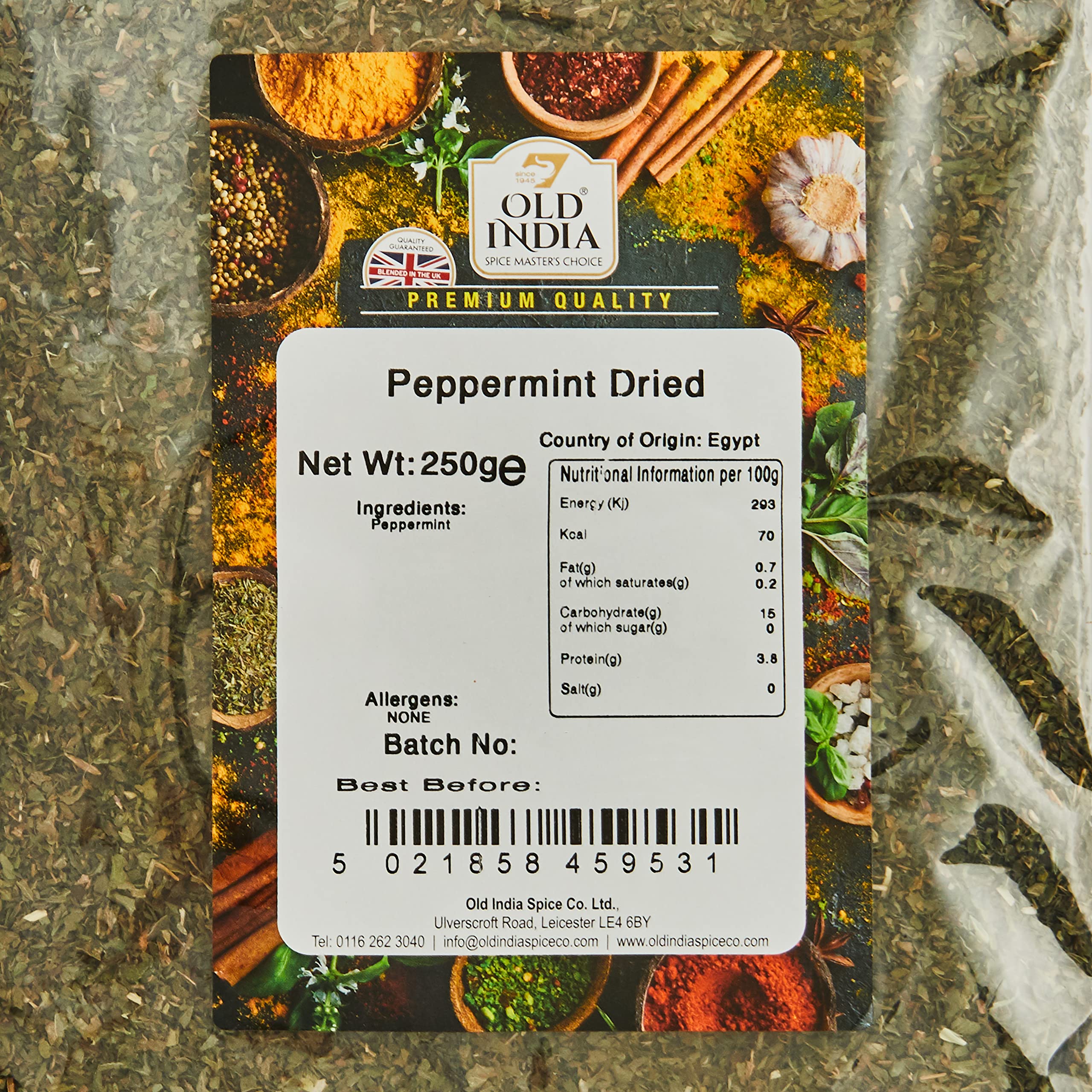 Old India Dried Peppermint Leaf - 100% Natural Whole Spice | 250g 2
