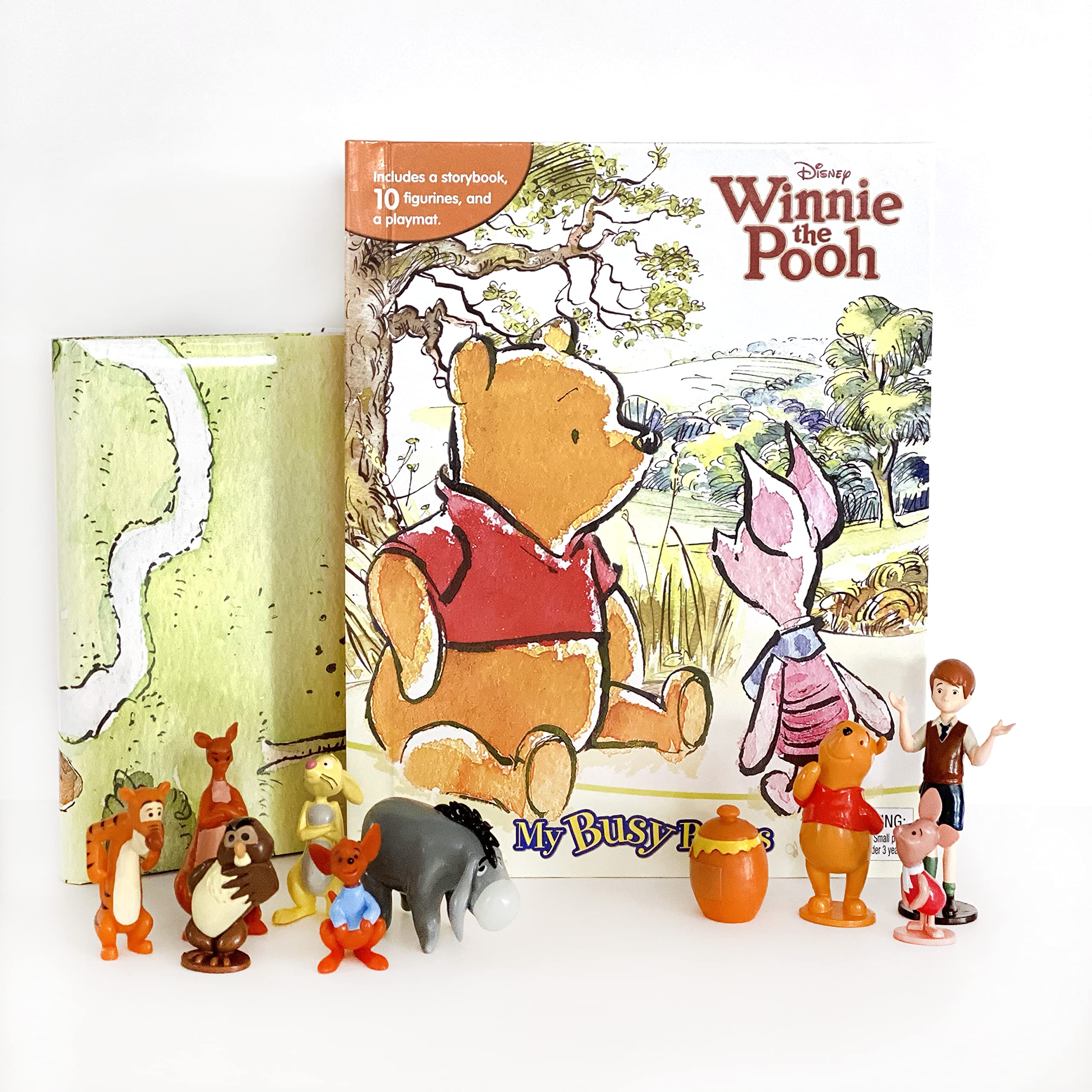 Phidal Disney Winnie the Pooh My Busy Books Activity Book | 10 Figurines & Playmat | Kids Edition 1
