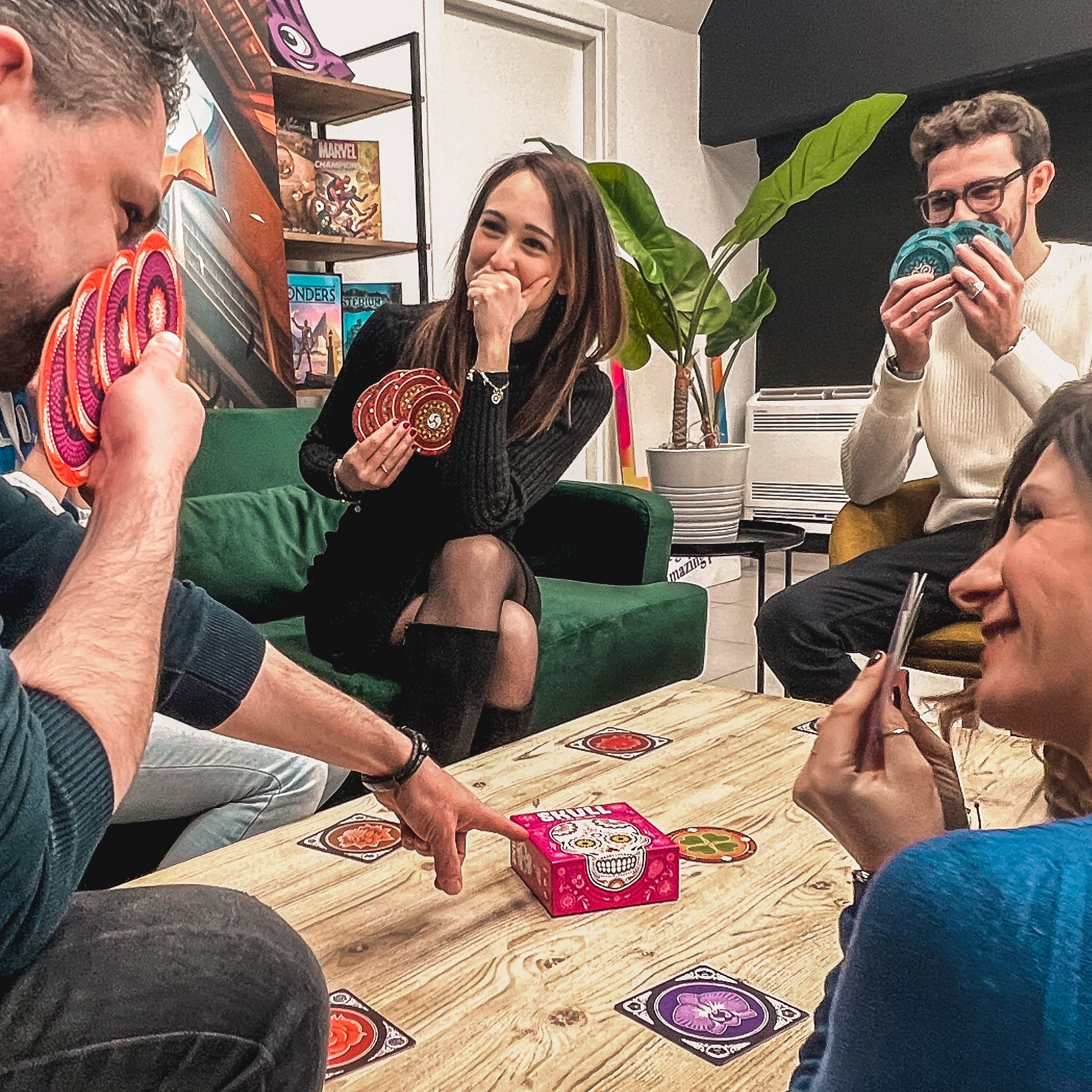 Space Cowboys Skull Bluffing Card Game | Ages 10+ | 3-6 Players | 20-30 Min Play Time 4
