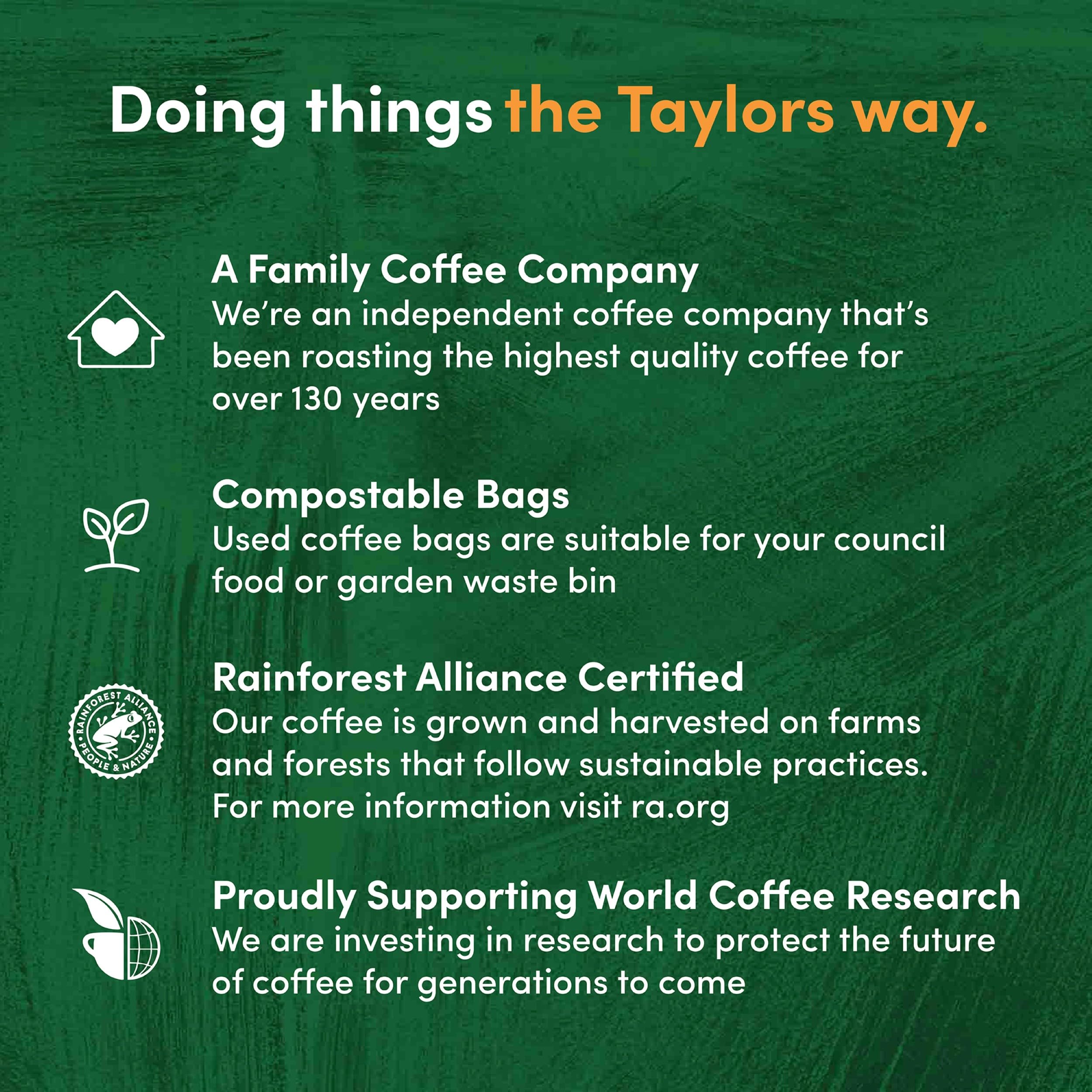 Taylors of Harrogate Hot Lava Java Ground Coffee Roast 6 - 30 Bags (3 x 10 Count) | Dark Roast 5