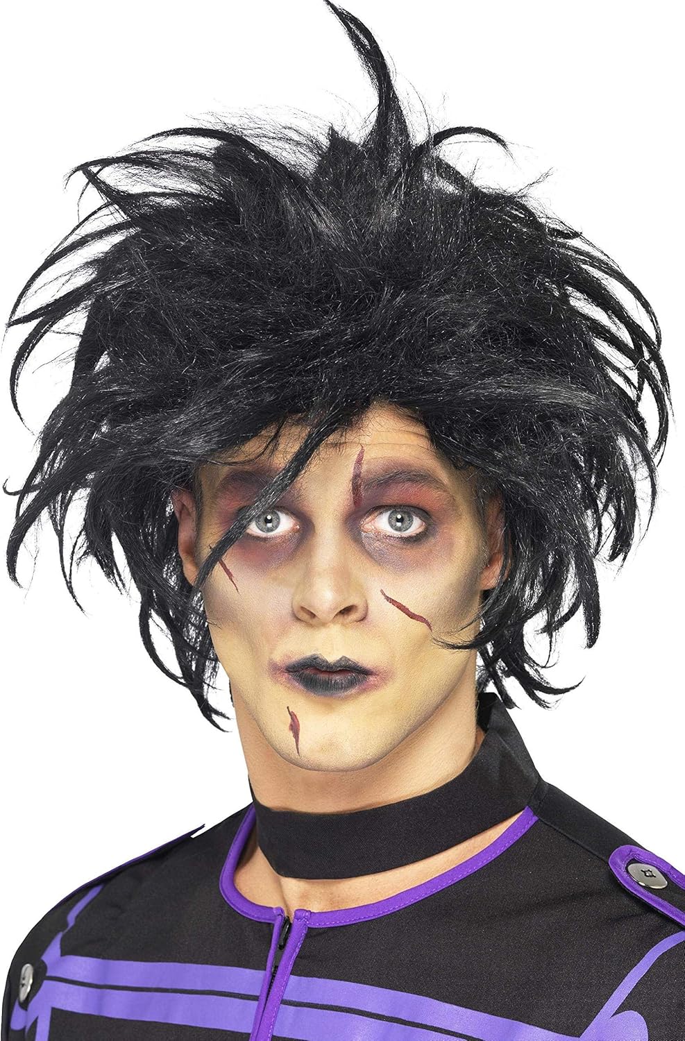 Smiffys Men's Psycho Character Black Wacky Wig, One Size 1