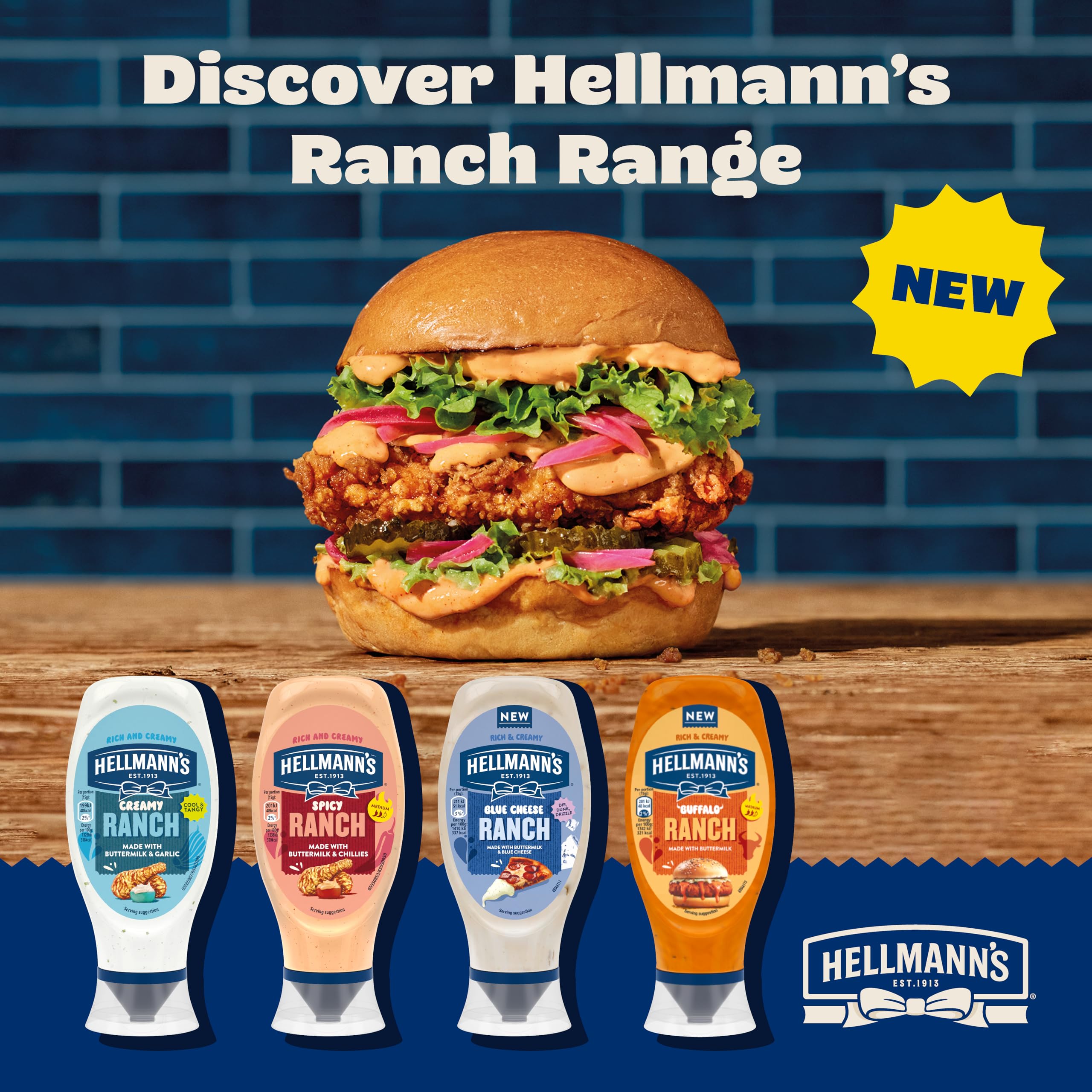 Hellmann's Buffalo Ranch Sauce with Buttermilk & Chillies | Medium Spicy | Vegetarian Suitable 6