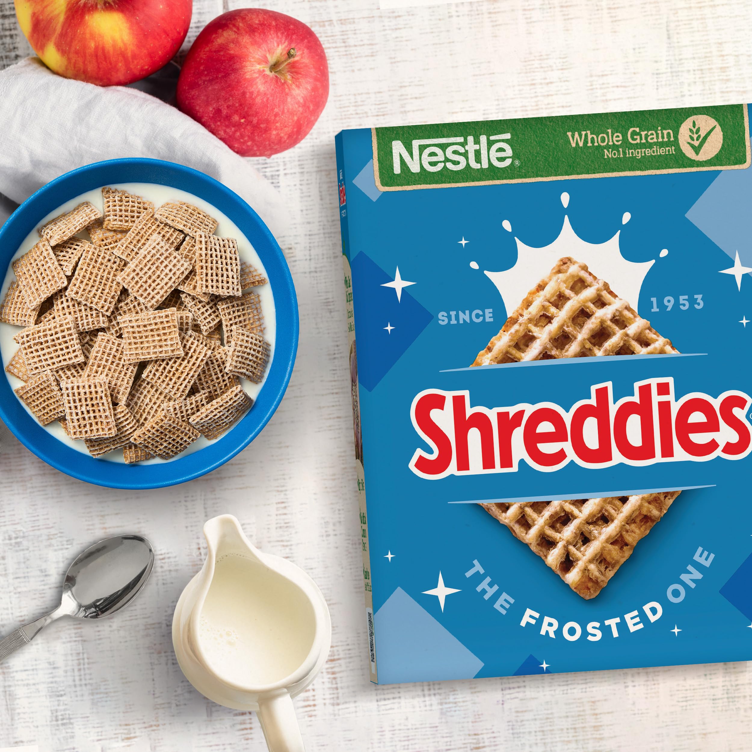 Nestlé Shreddies Original Wholegrain Wheat Bitesize Cereal - 600g | High Fibre | Fortified with Vitamins & Iron 2