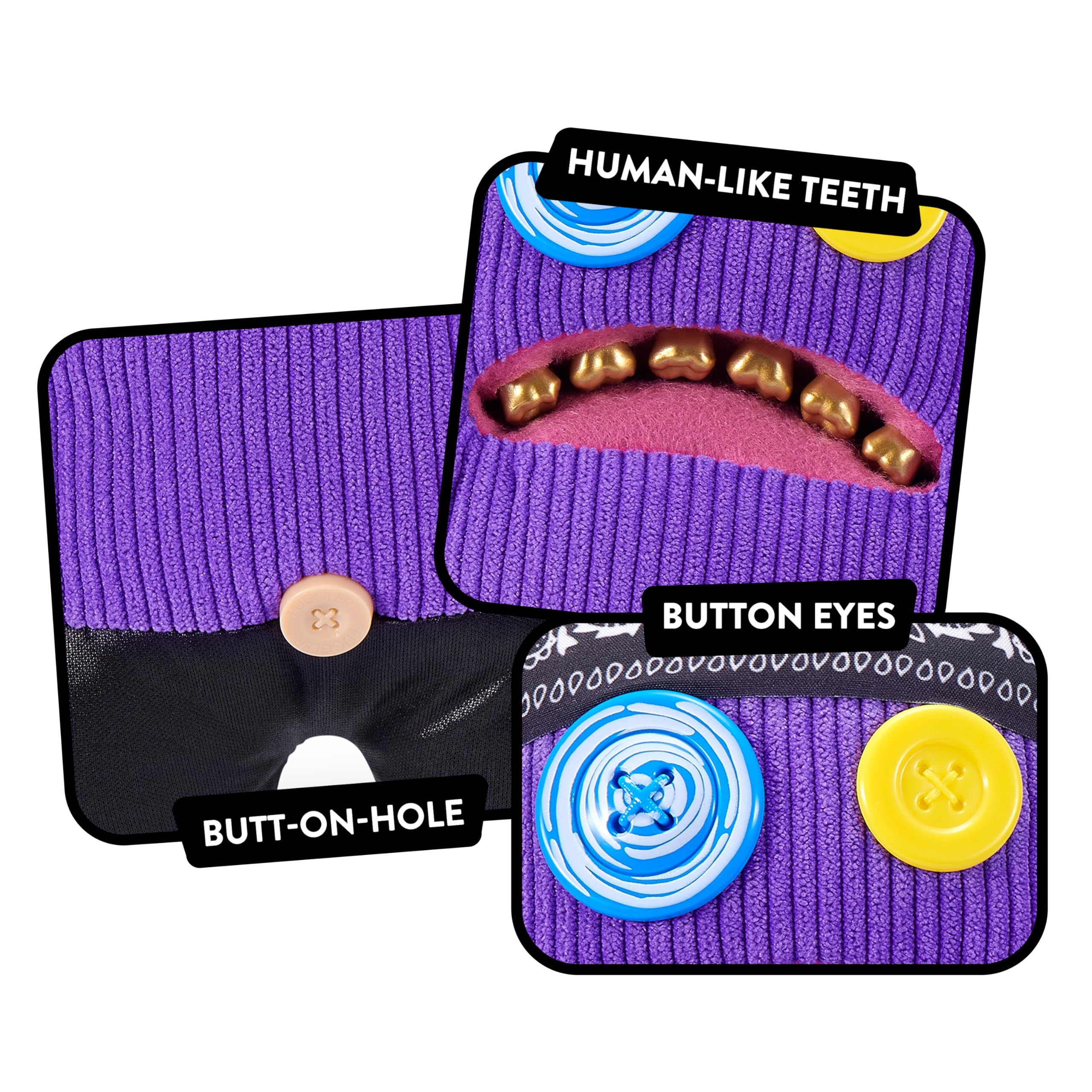 Fuggler Sasquoosh 9-Inch Plush Toy - Soft Plush, Human-like Teeth, Butt-on Hole 8
