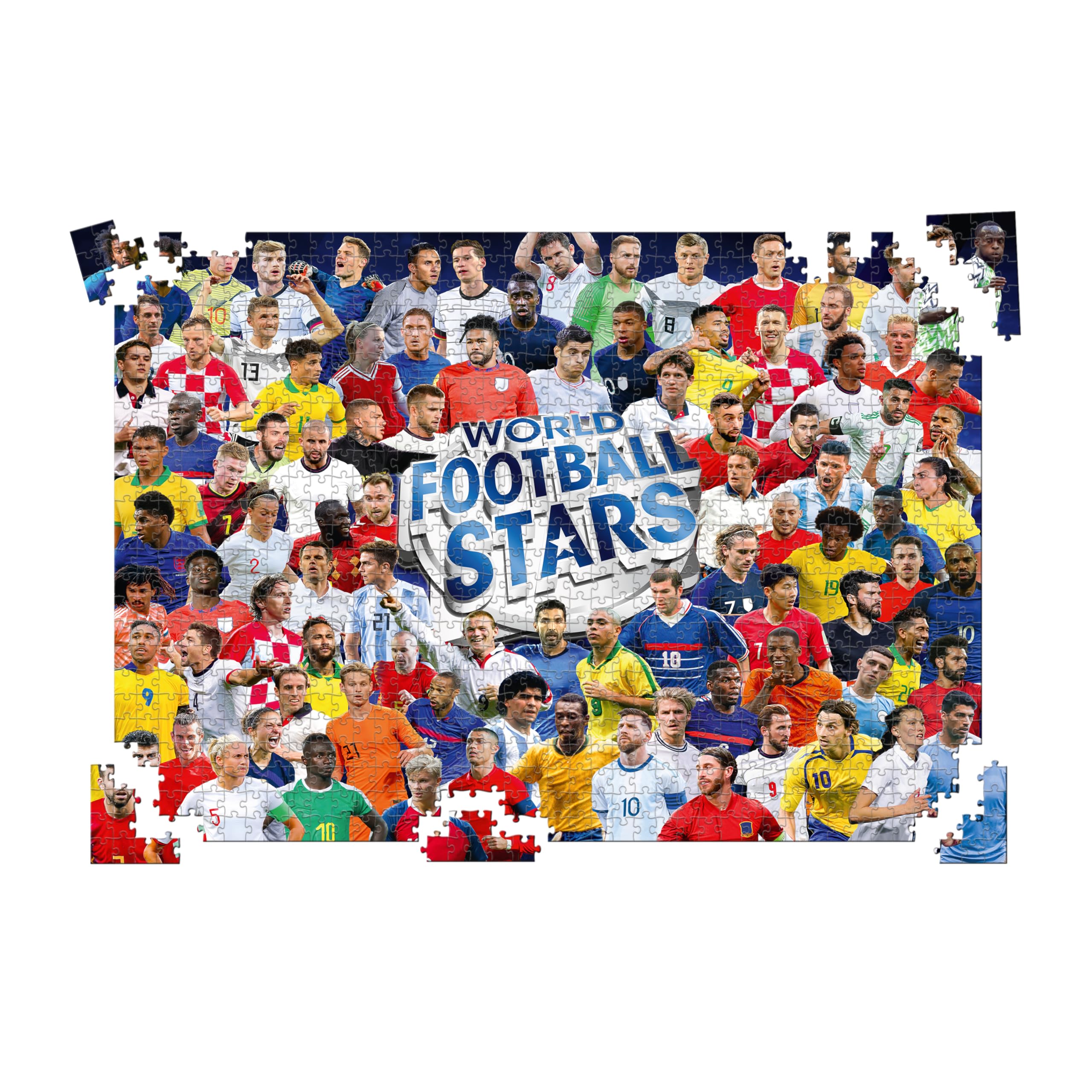 Winning Moves World Football Stars Jigsaw Puzzle - 1000 Pieces | Features Kane, Pelé, Maradona 5