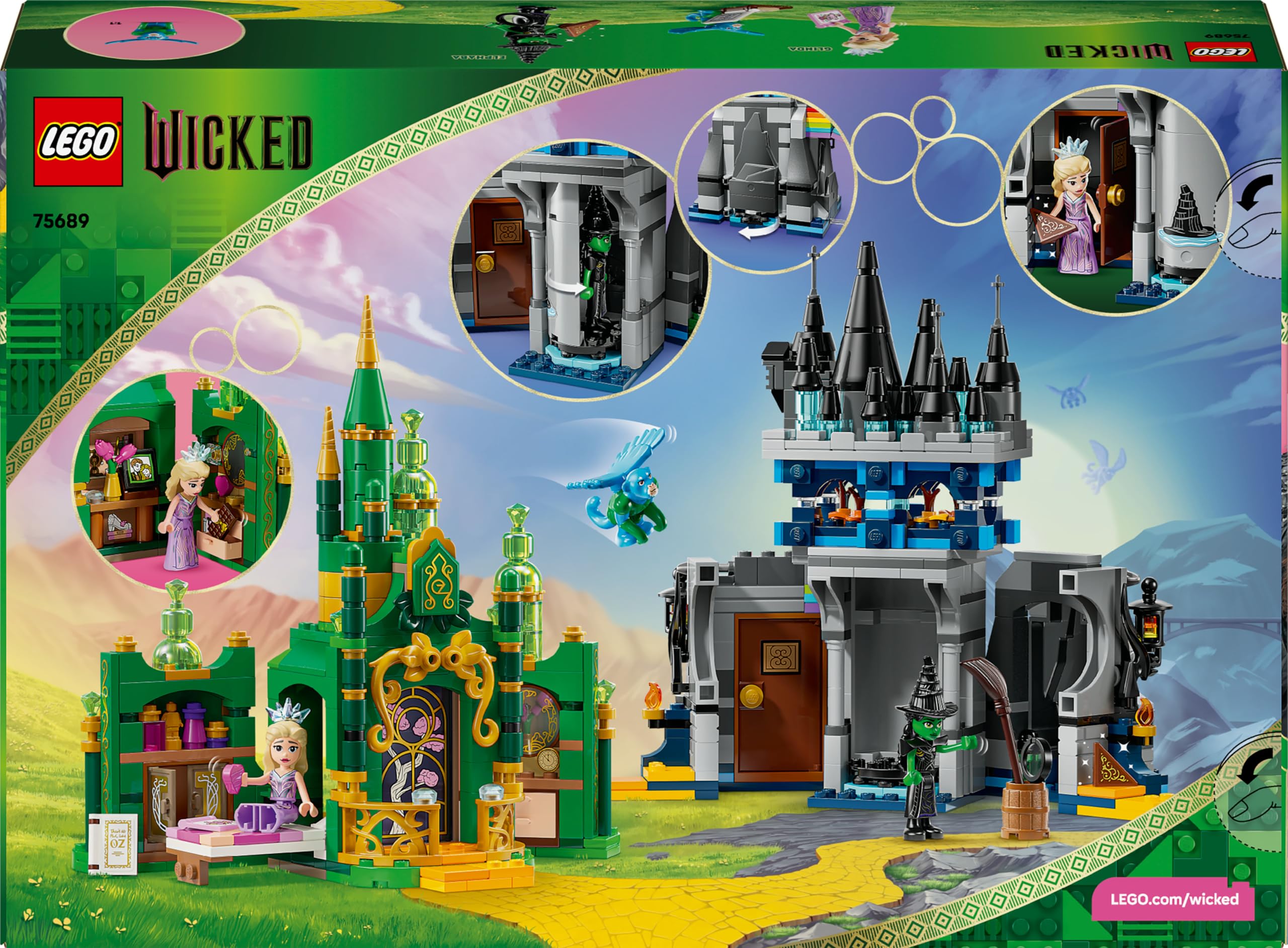 LEGO Wicked Emerald City & Kiamo Ko Castle Playset - 860-Piece Building Set for Kids 9+ 20
