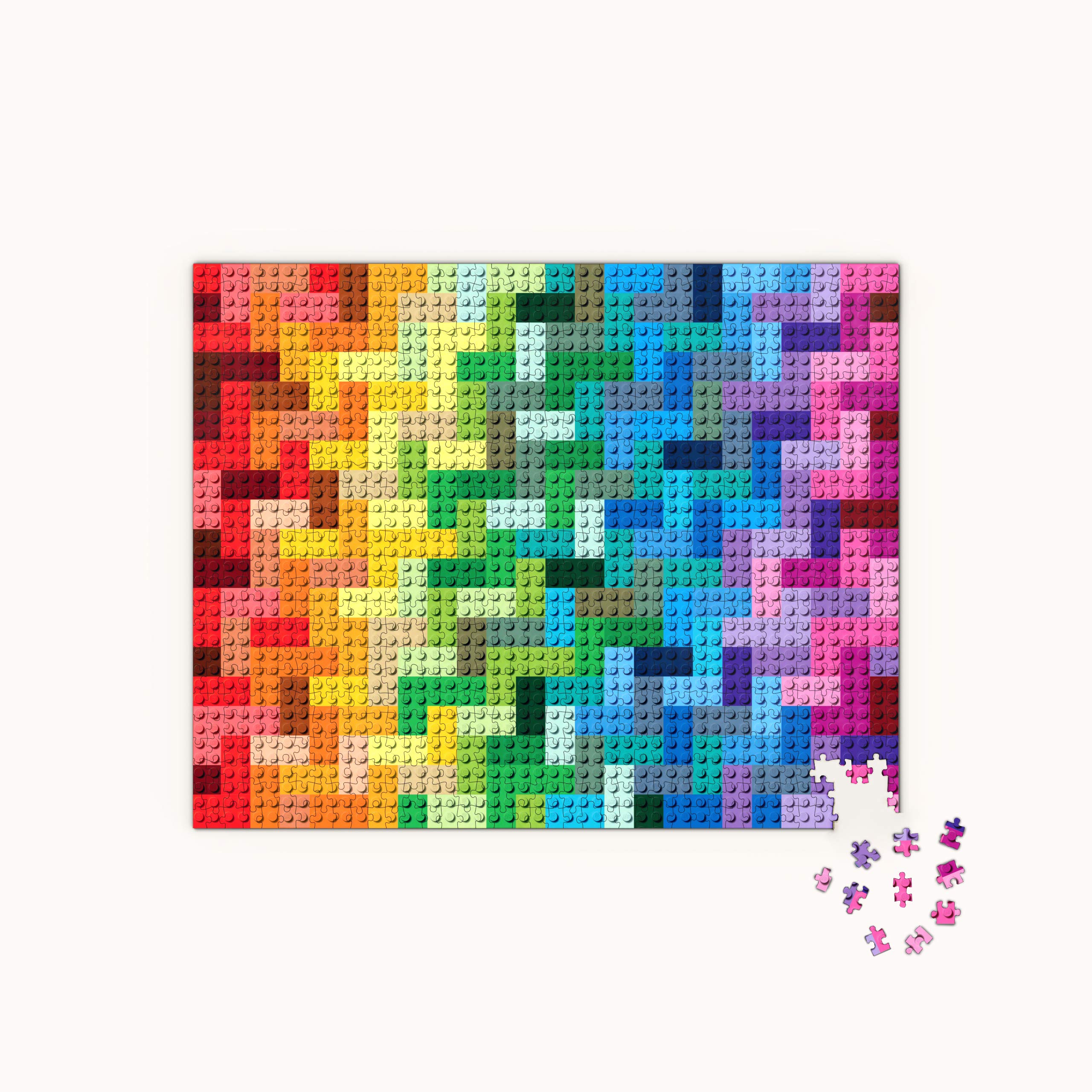 LEGO Rainbow Bricks Puzzle - 1000-Piece Gradient Challenge for Adults & Kids 13