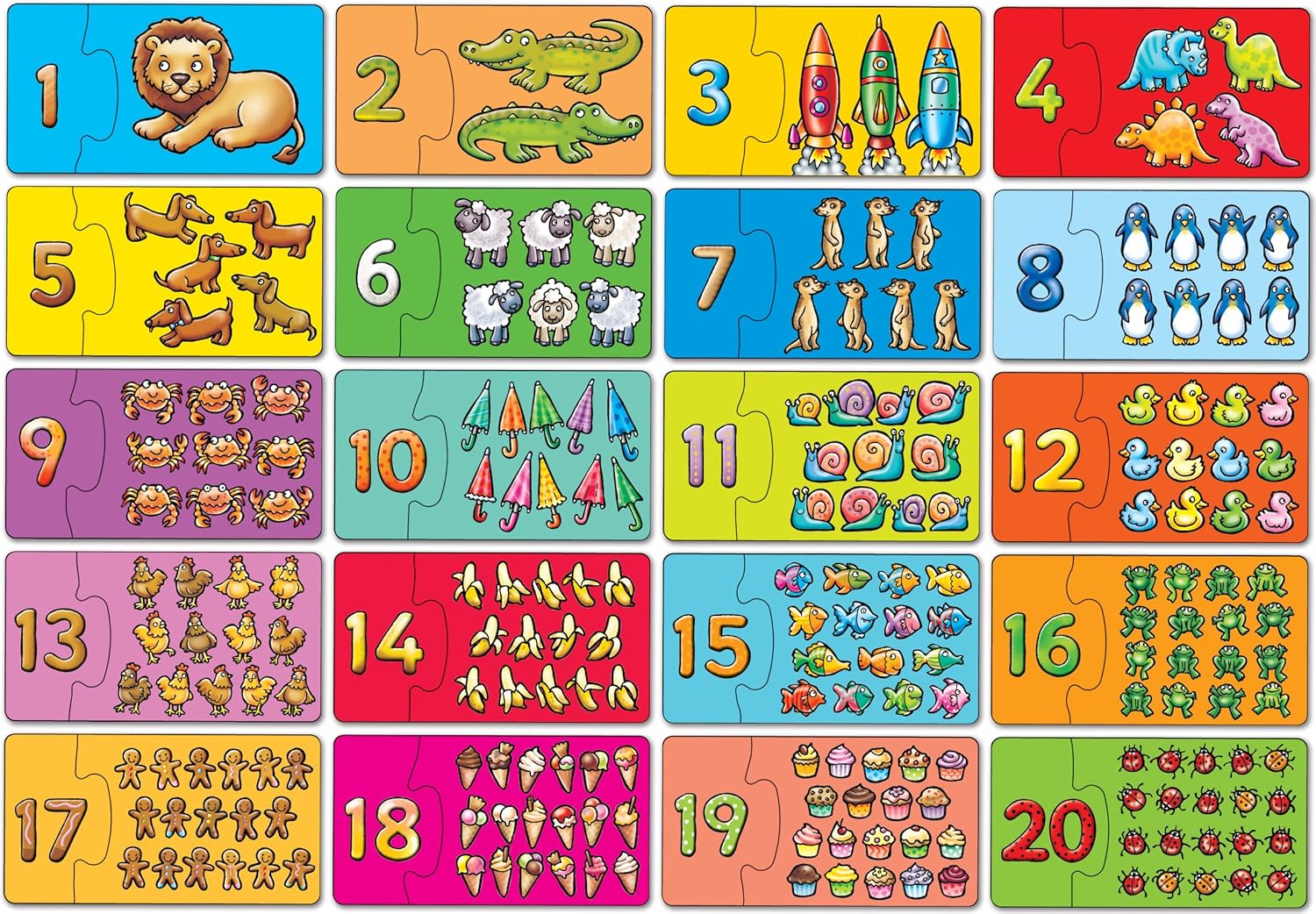 Orchard Toys Match and Count Jigsaw Game - First Number Puzzles for Ages 3+ 5