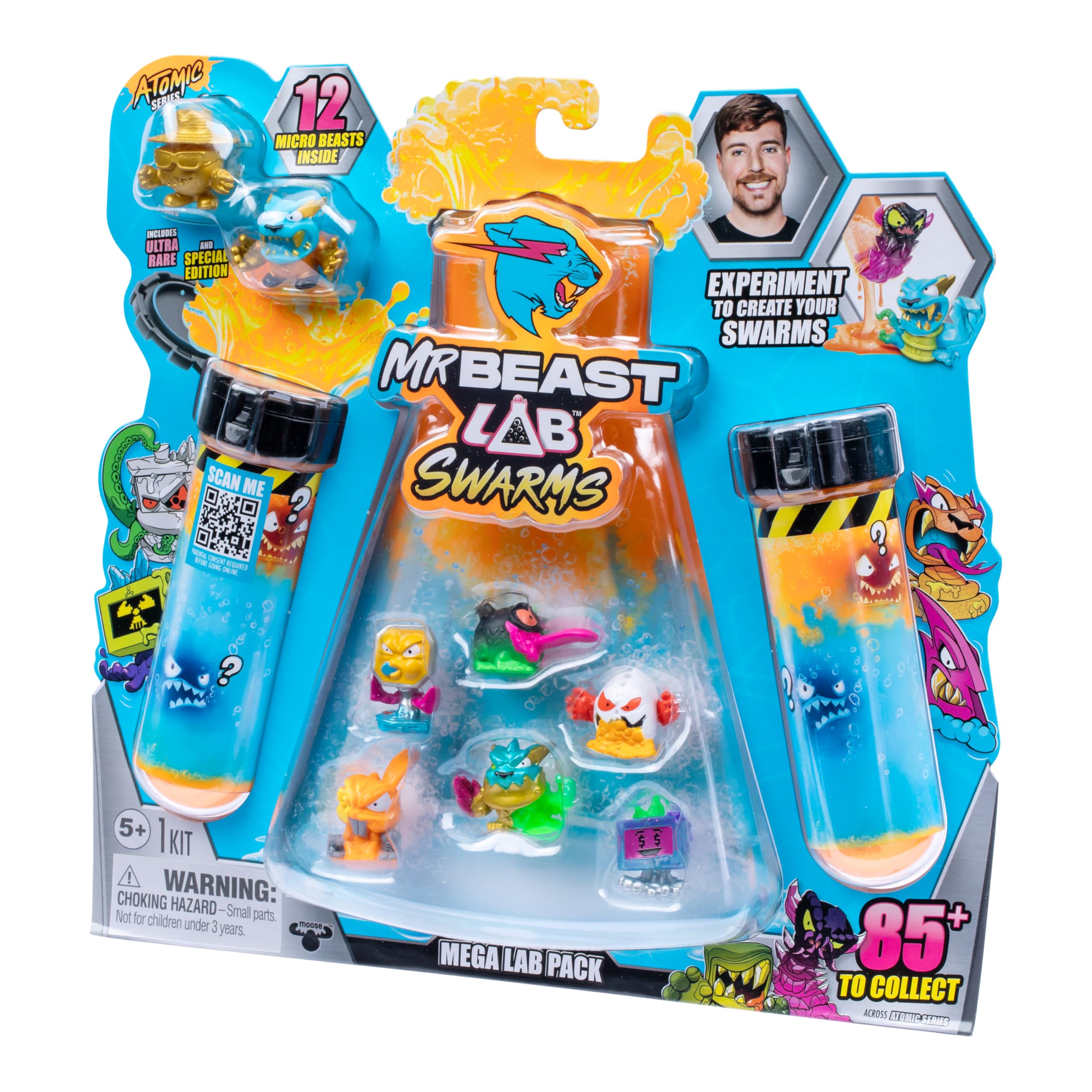 MrBeast Lab Swarms Atomic Series 12 Pack – Panther Claws, Orange - Collectible Micro Beasts for Ages 5-12 9