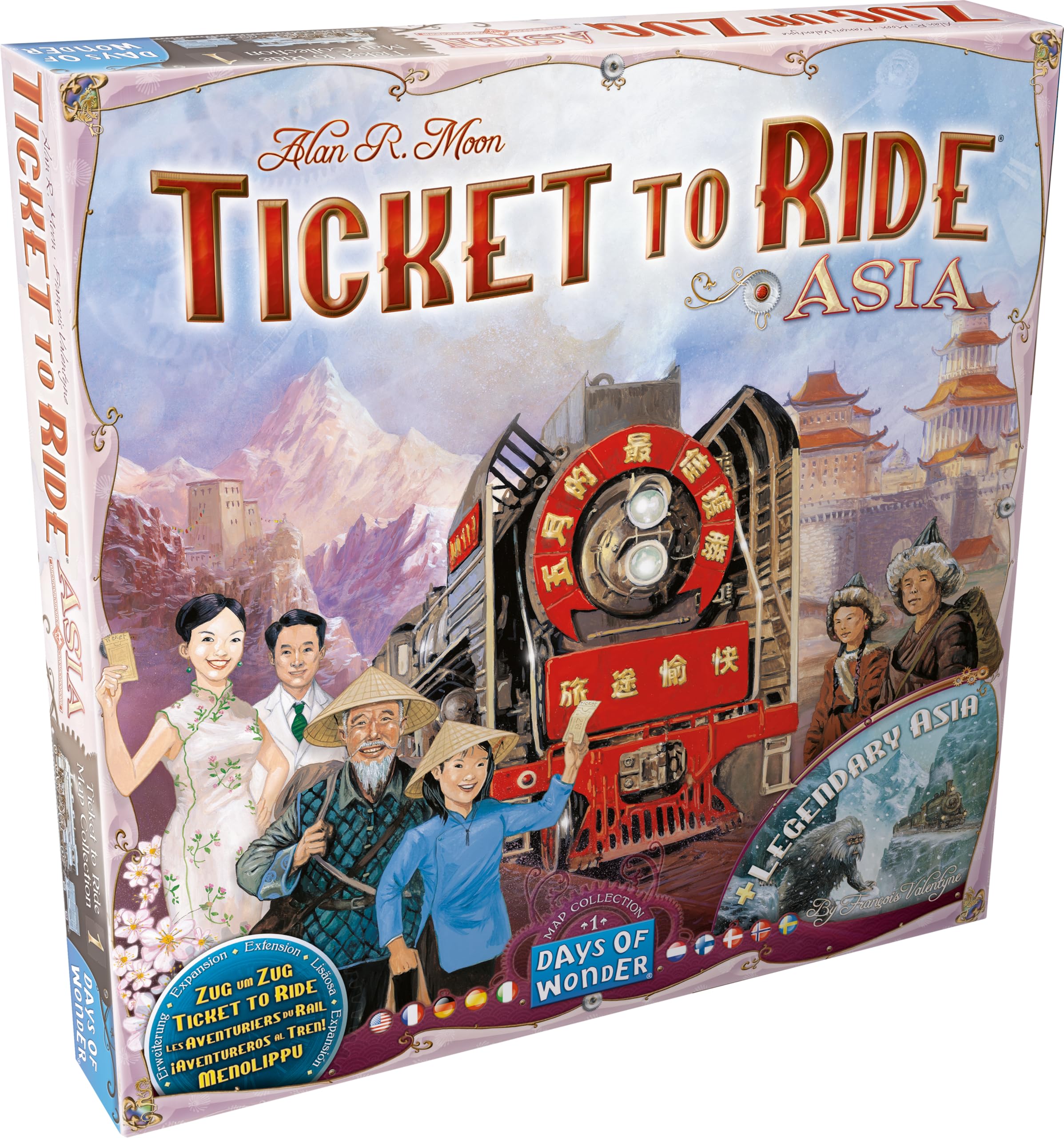 Days of Wonder Ticket to Ride Asia Board Game Expansion | 2-6 Players | 30-60 Min