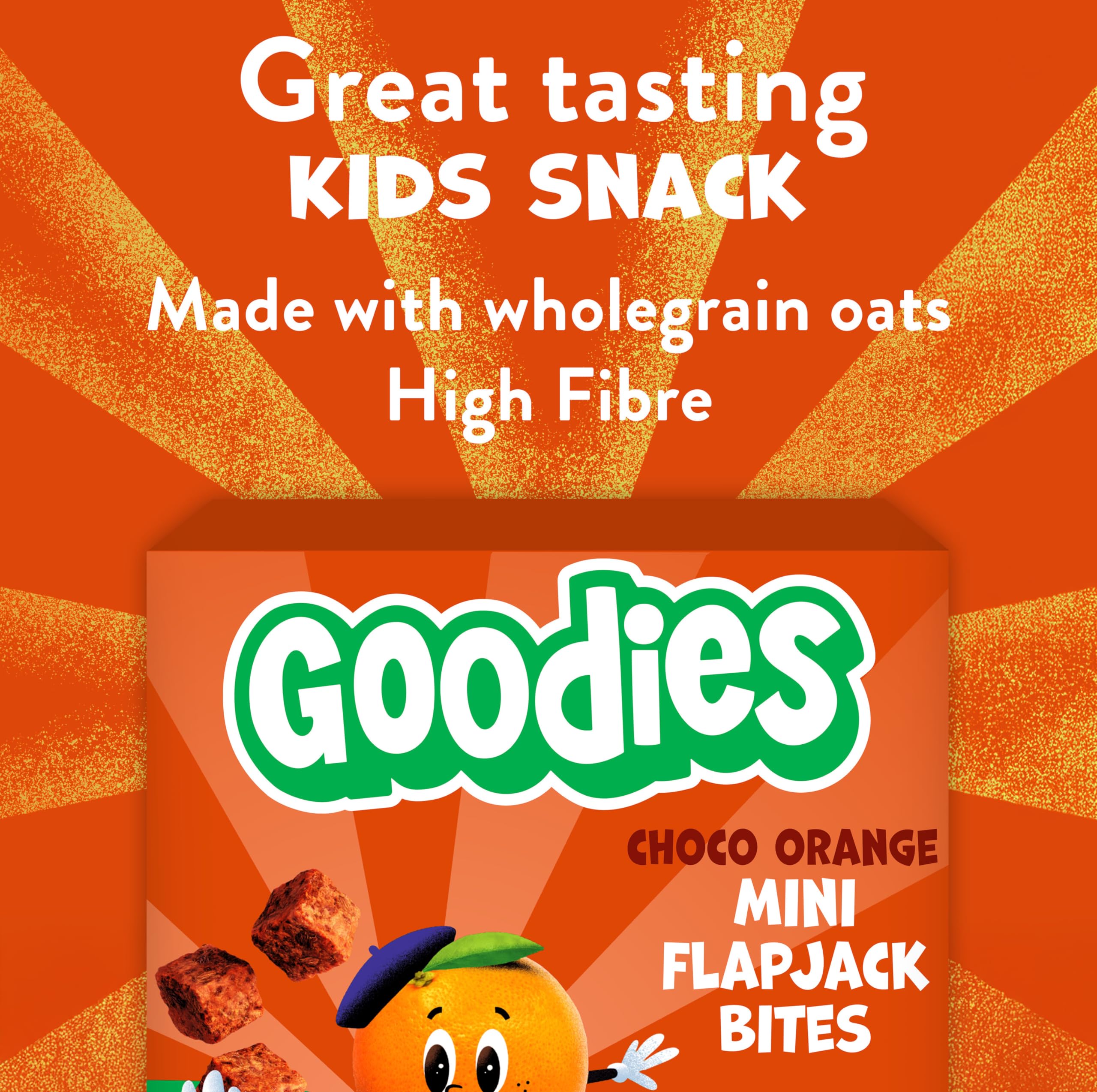 Goodies Choco Orange Mini Flapjack Oat Bar Bites - High Fibre | 16 Count | Ages 3+ 4