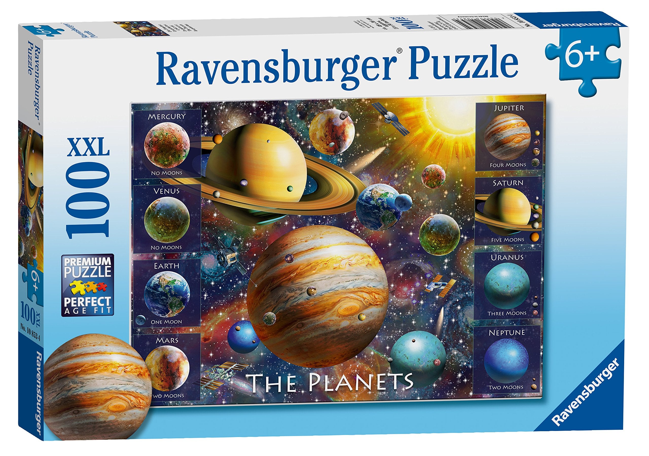 Ravensburger The Planets 100 Piece Jigsaw Puzzle with Extra Large Pieces for Kids Age 6+ | 49 x 36cm 1