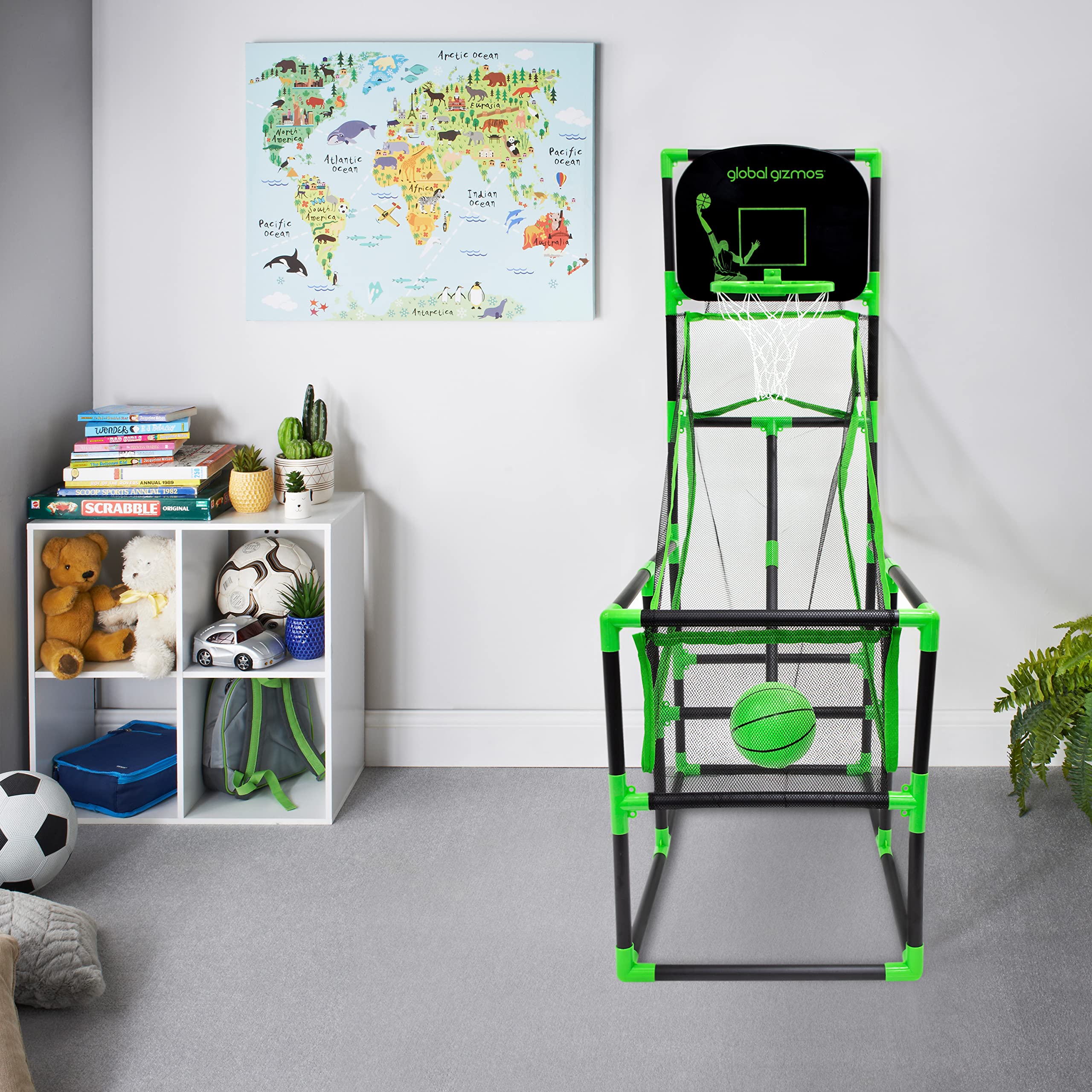 Global Gizmos 55629 Arcade Basketball Hoop - Indoor/Outdoor Use with 2 Balls & Pump 5