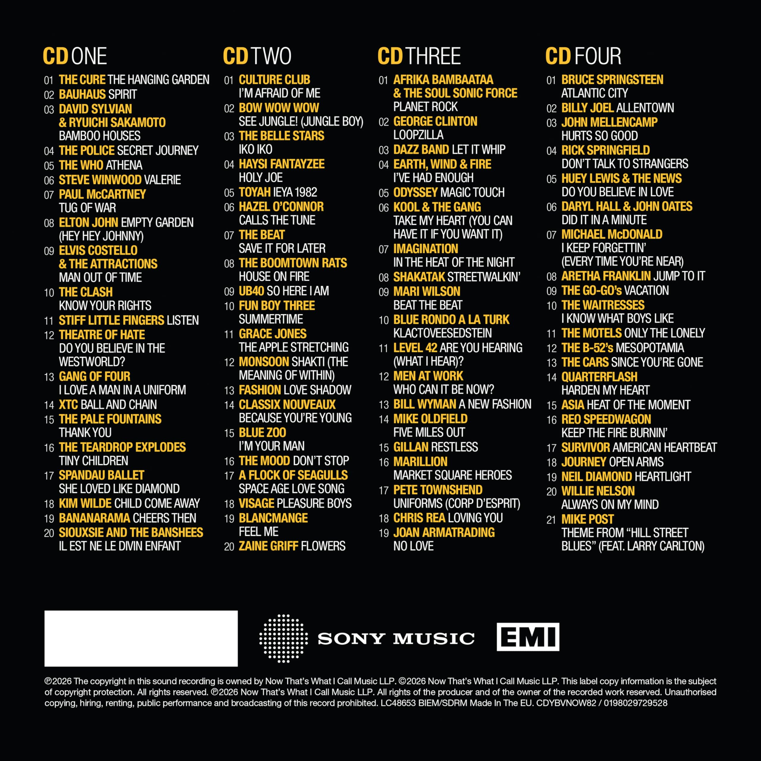 Various Artists - NOW Yearbook – THE VAULT: 1982 [4-CD Box Set] 3