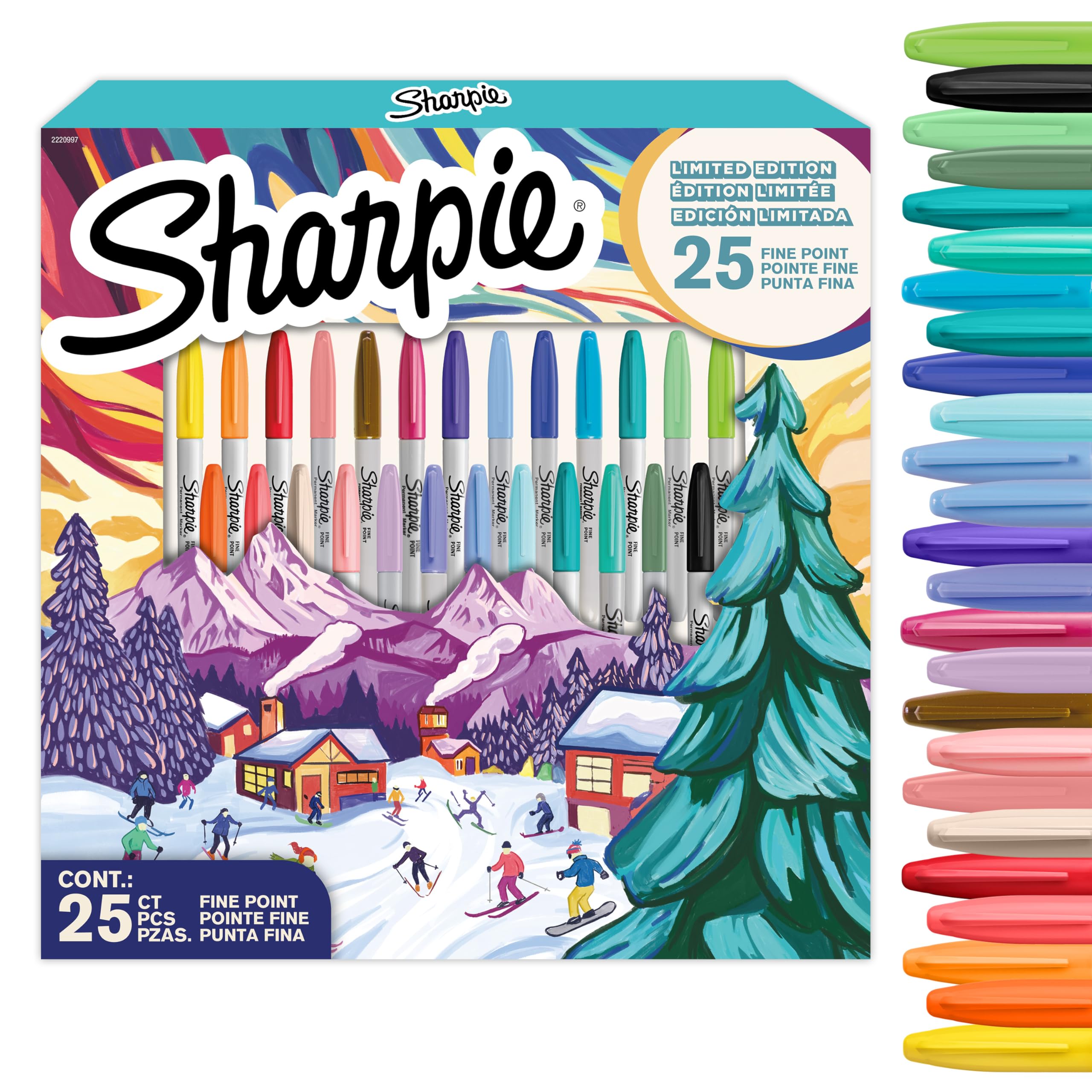 Sharpie Limited Edition Holiday Colour Assortment - 25-Pack Permanent Markers 8